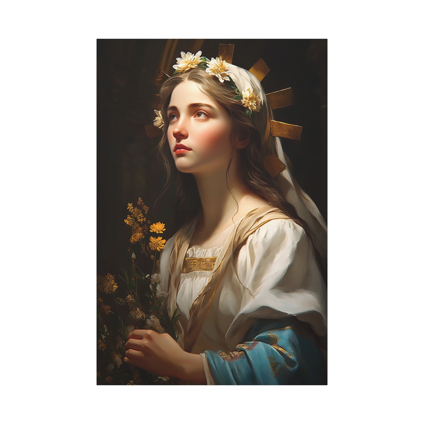 Saint Zita of Lucca - Museum Wrapped Canvas - Sanctified Souls Print - Religious Art for your Home