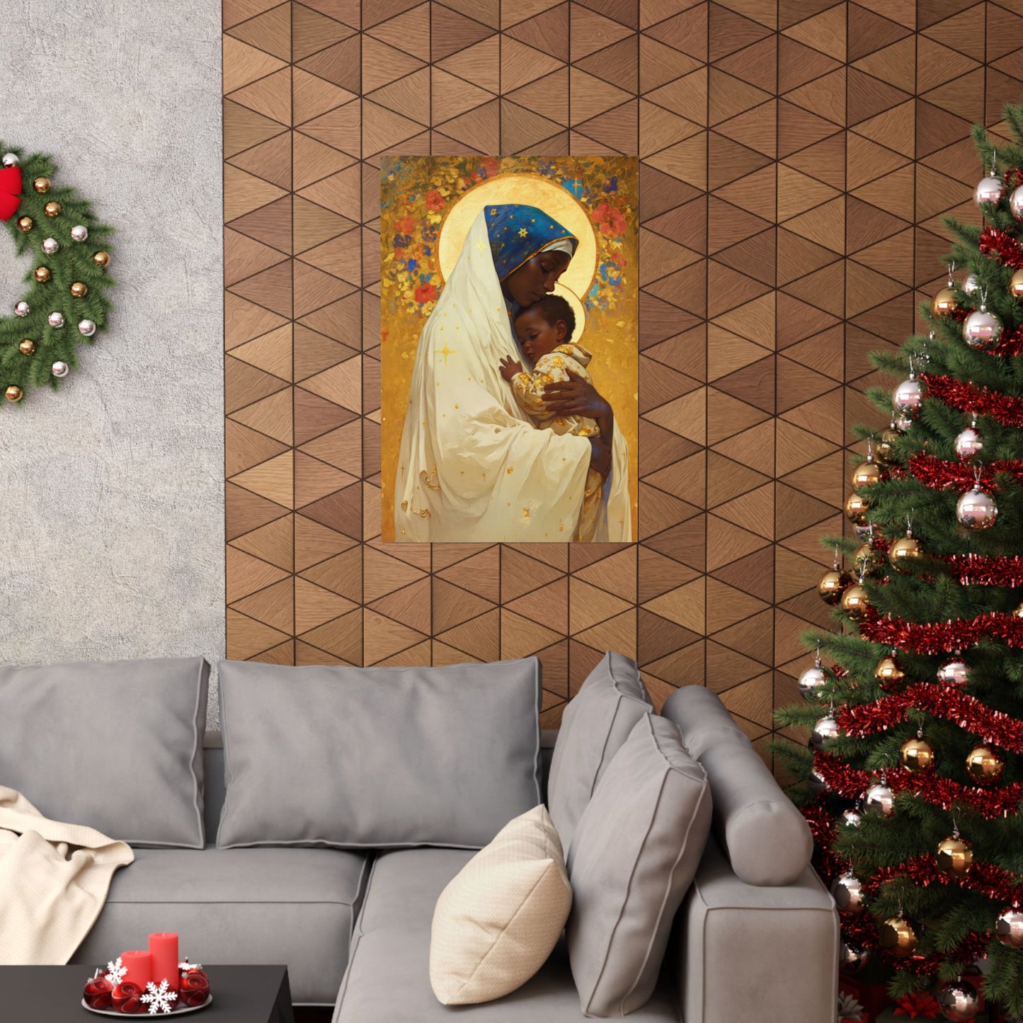 Queen of Peace and Love- Our Lady of Kibeho's Message - Sanctified Souls Print - Multiple Sizes - Premium Posters - Catholic Art - Christian