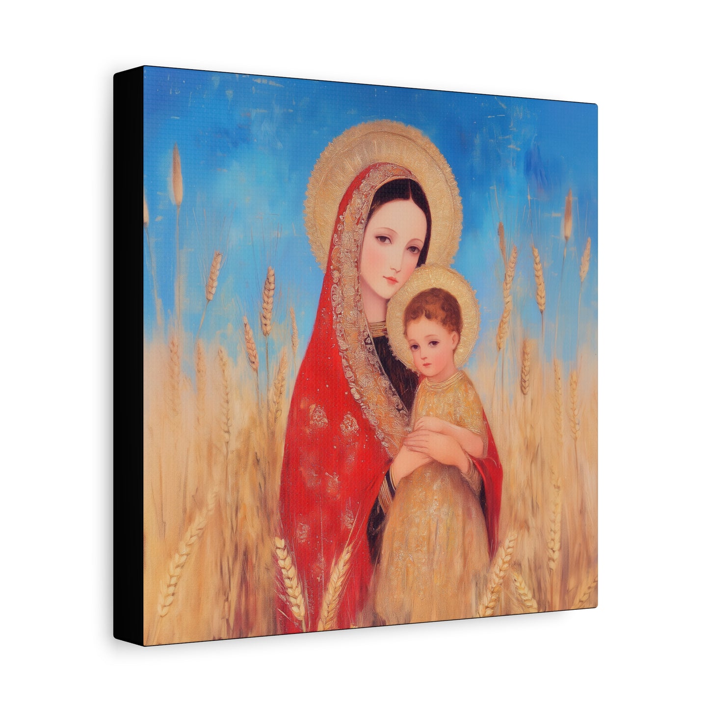 Our Lady of the Harvest - Multiple Sizes - Catholic Home art - Museum Wrapped Canvas - Sanctified Souls Print