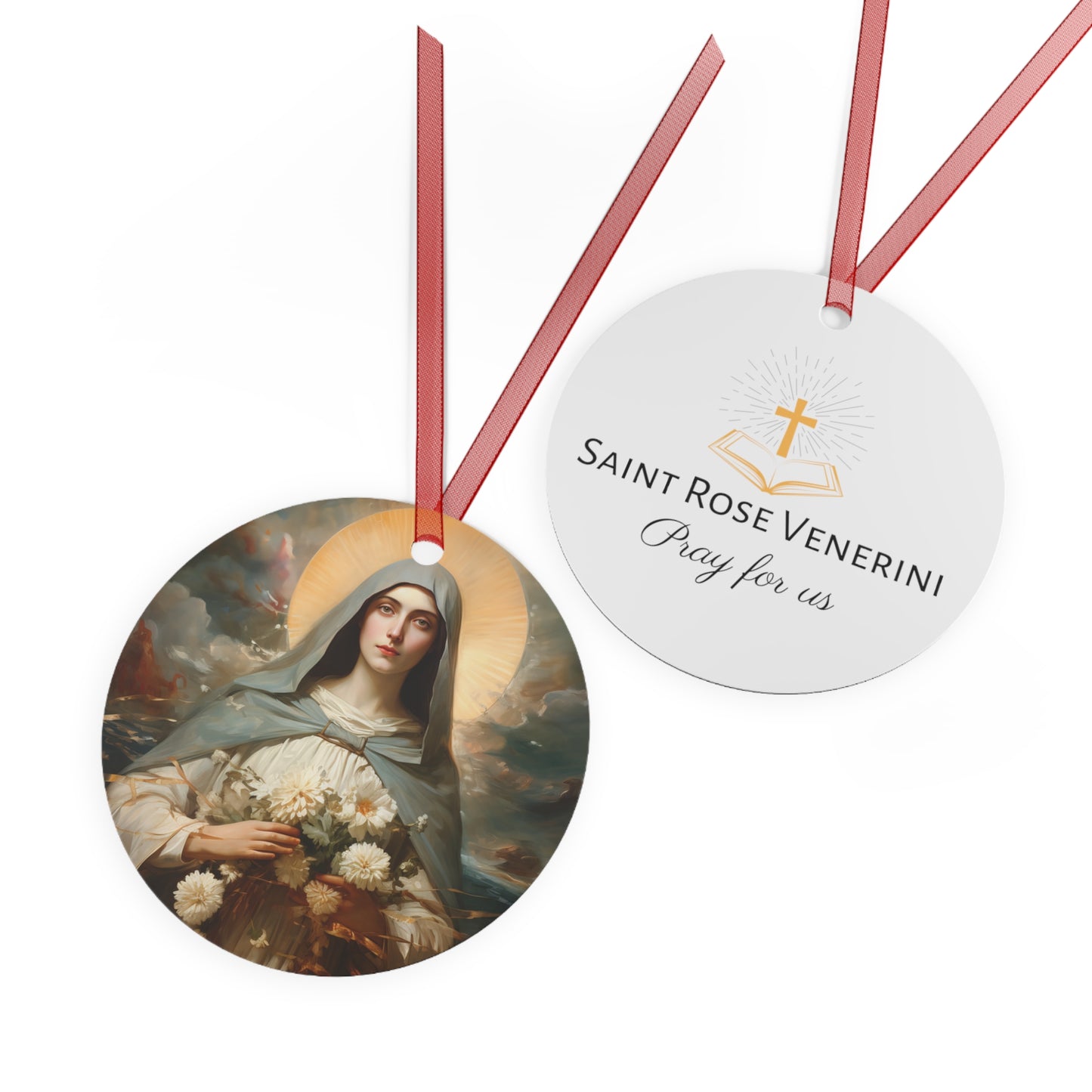 Saint Rose Venerini - Religious Holiday Christmas Ornament and Keepsake - Double sided Keepsake Religious Ornament