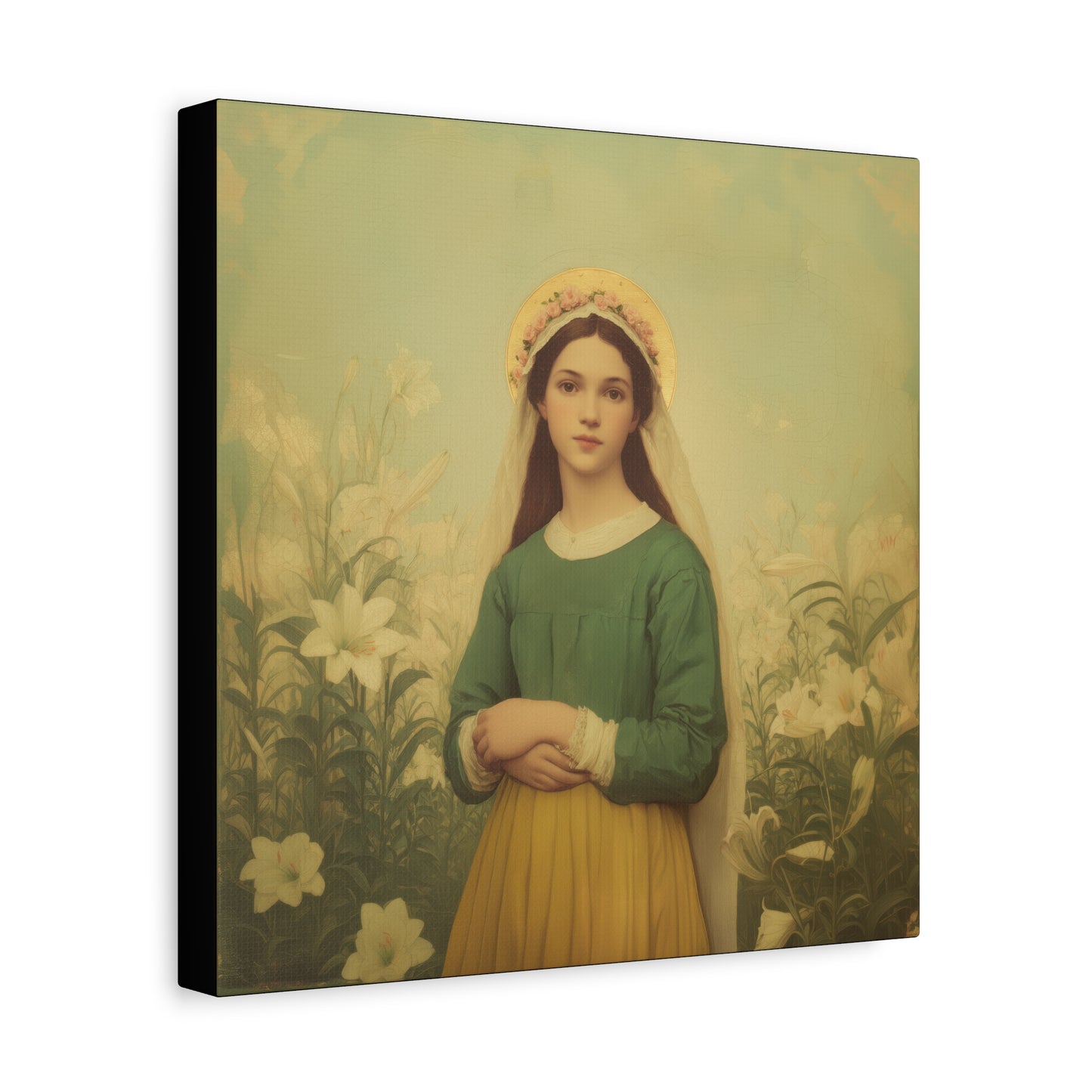 Saint Maria Goretti - Museum Wrapped Canvas - Sanctified Souls Print - Religious Art for your Home - Catholic Patron Saint Art