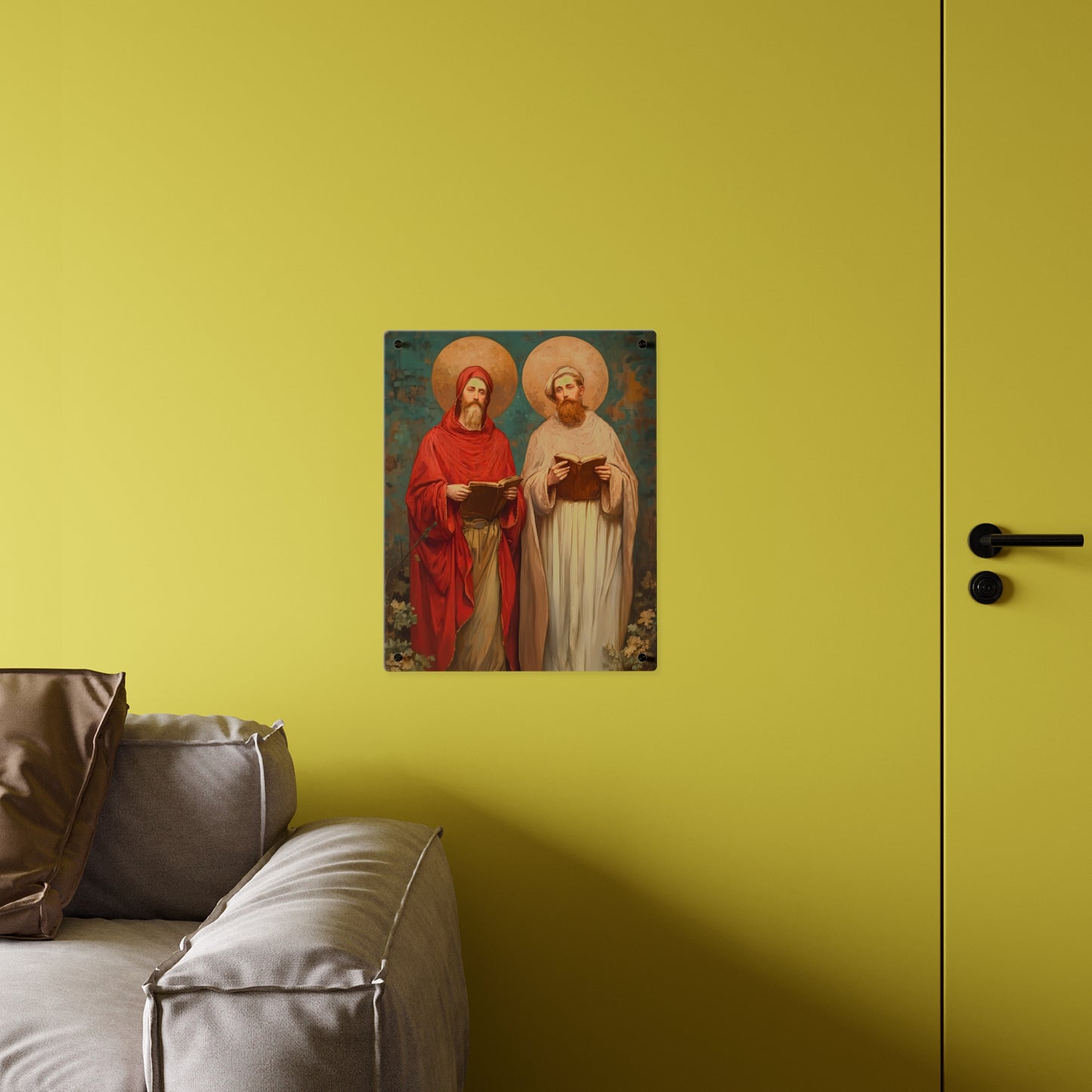 Saints Cosmas and Damian Wall Art Panel - Ready to Hang Acrylic Print - Catholic Saint Art - Patron Saint Print - Martyr Art