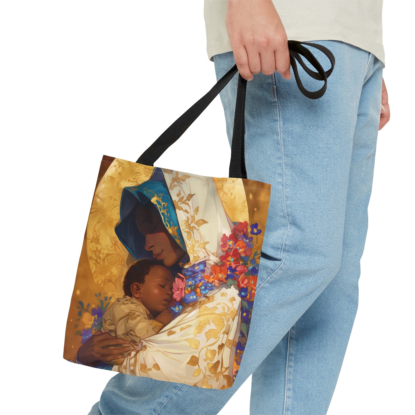 Divine Radiance- Our Lady of Kibeho's Blessing Tote Bag - Large Medium Small Faith Art Bag - Catholic Faith Purse - Religious Carry All