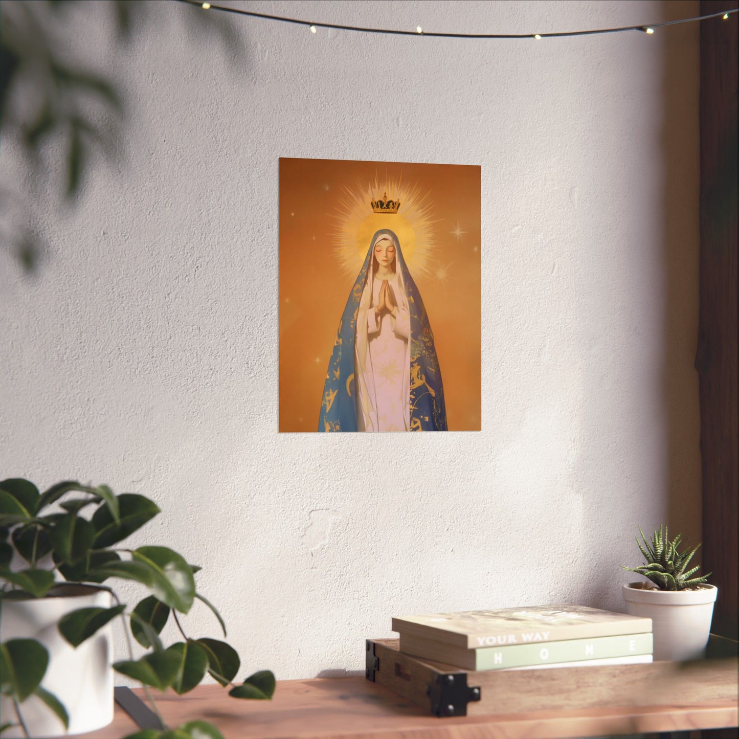 Eternal Glory : Mary's Coronation in Heaven - Sanctified Souls Print - Multiple Sizes - Premium Posters - Catholic Art - Christian