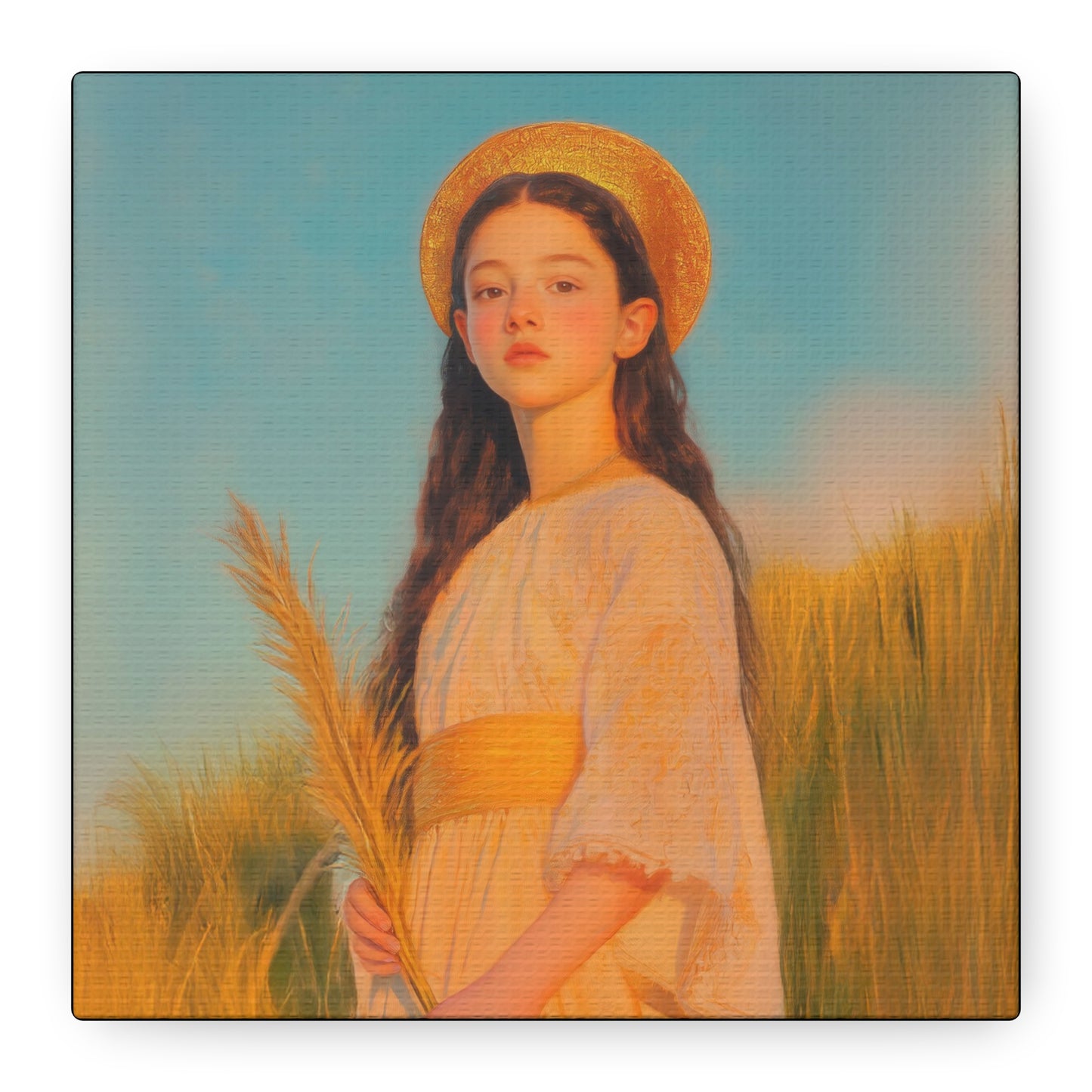 Saint Faith - Multiple Sizes - Catholic Home art - Museum Wrapped Canvas - Sanctified Souls Print - Martyr Saint