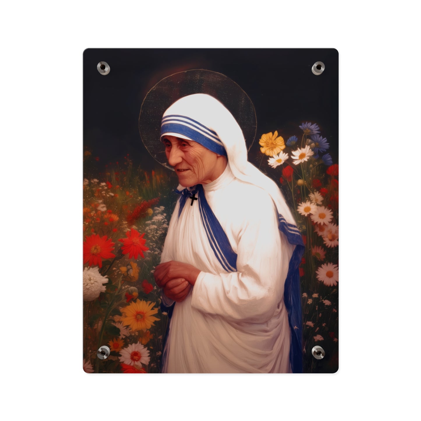 Saint Teresa of Calcutta Wall Art Panel - Ready to Hang Acrylic Print - Catholic Saint Art - Patron Saint Print - No Frame needed