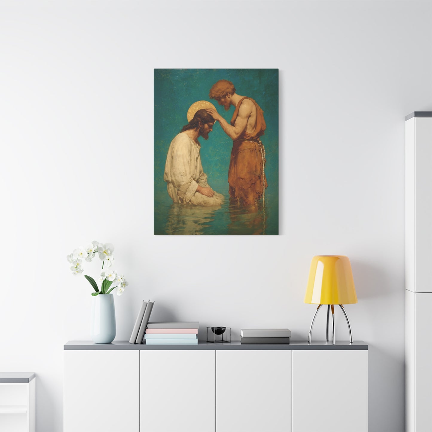 Saint John the Baptist, The Prophet and the Promise - Museum Wrapped Canvas - Print - Religious Art for your Home - Christian print
