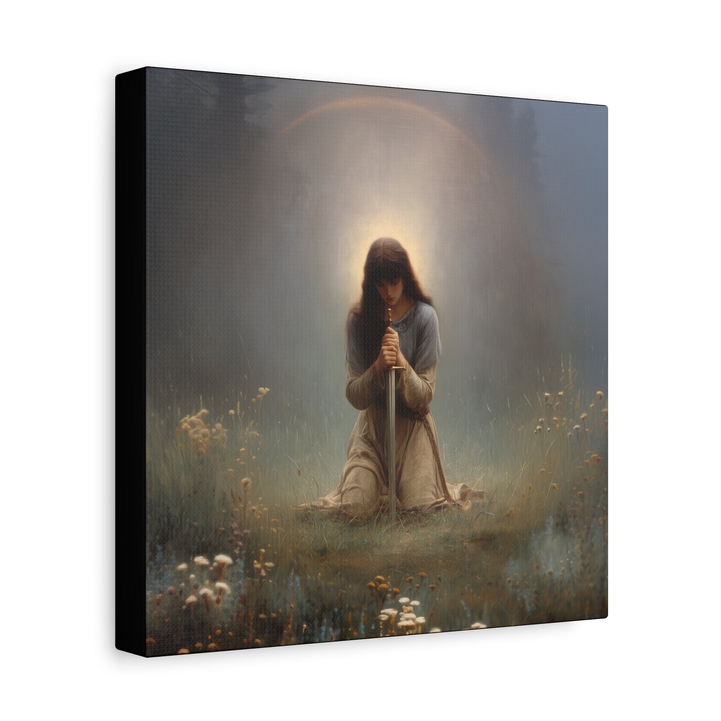 Saint Joan of Arc - Museum Wrapped Canvas - Sanctified Souls Print - Religious Art for your Home - Catholic Patron Saint Art