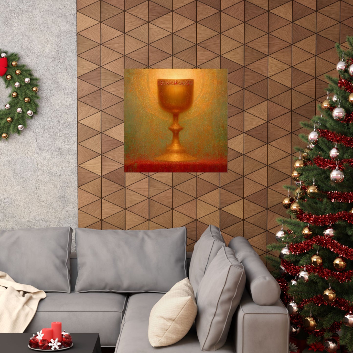Chalice of the Lamb, Light of the World - The Holy Grail - Sanctified Souls Print - Multiple Sizes - Premium Matte Vertical Posters