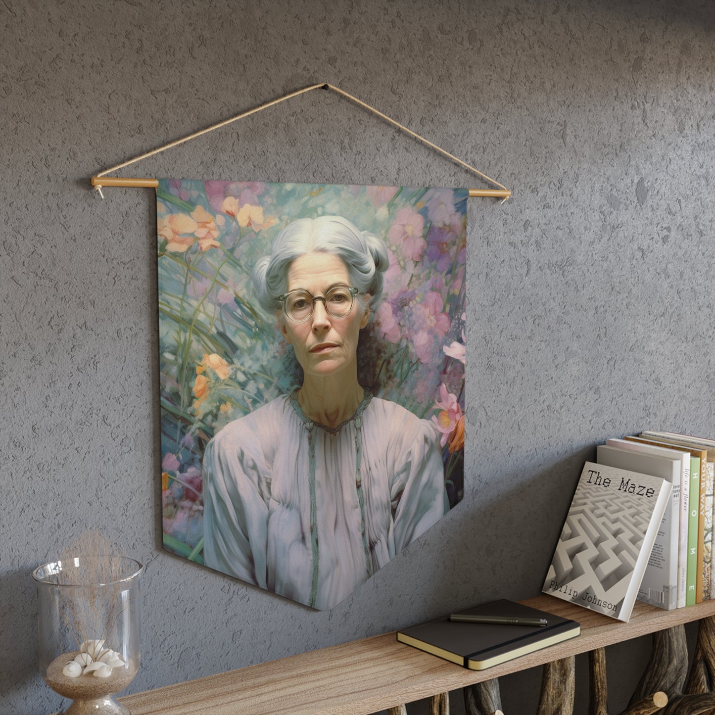 Servant of God Dorothy Day Pennant / Banner / Wall Hanging - Prayer room art - 18" x 21" - Catholic prayer Religious - Large Banner