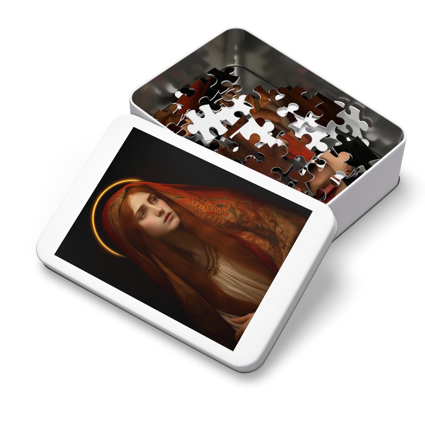 The Beloved Disciple - Mary Magdalene's Devotion - Puzzle and Keepsake Tin - Religious Jigsaw Puzzle (30, 110, 252, 500,1000-Piece)