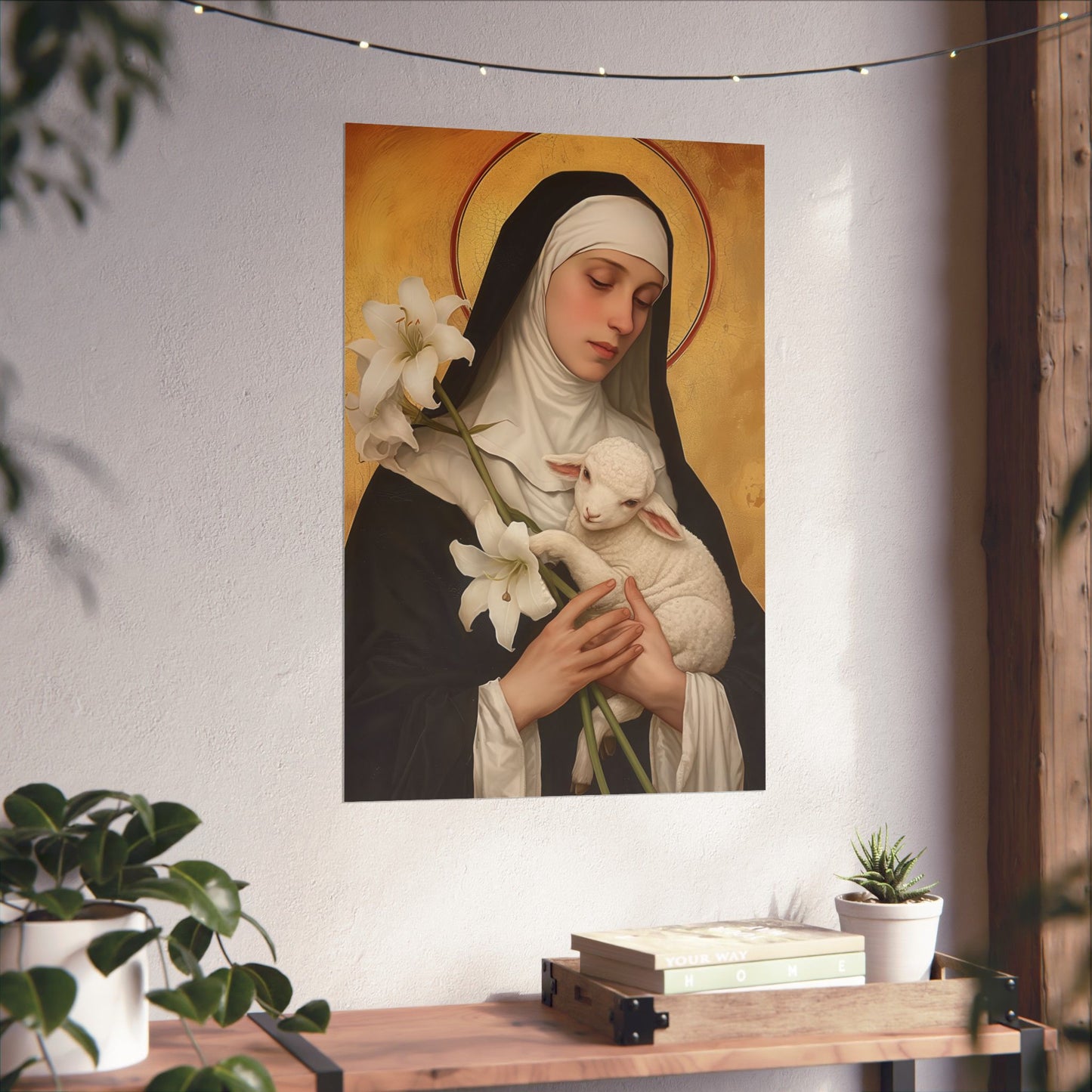Saint Agnes of Montepulciano Poster Print - Sanctified Souls Print - Multiple Sizes - Premium Posters - Catholic Art for your home
