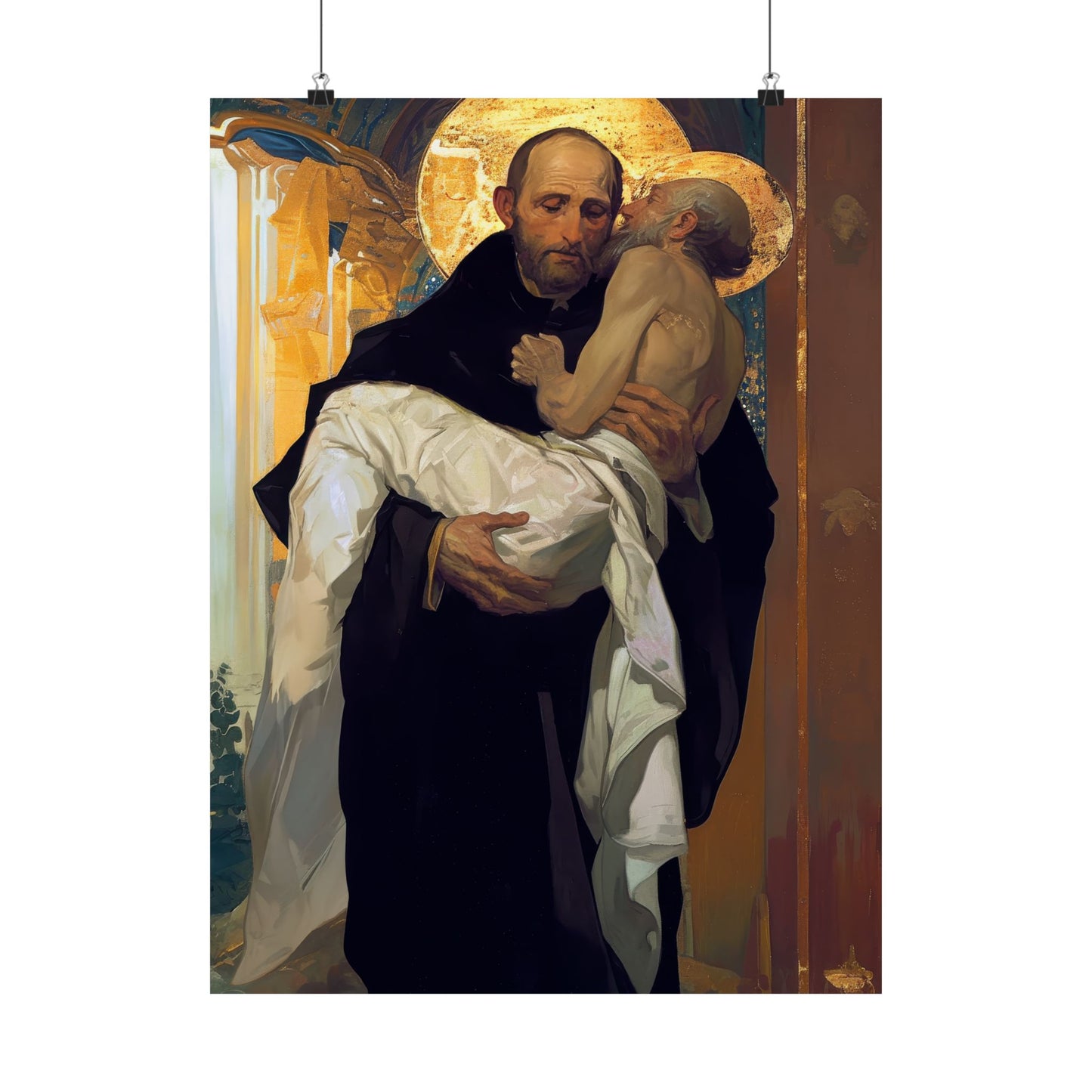 Saint John of God Poster Print - Sanctified Souls Print - Multiple Sizes - Premium Posters - Catholic Art for your home
