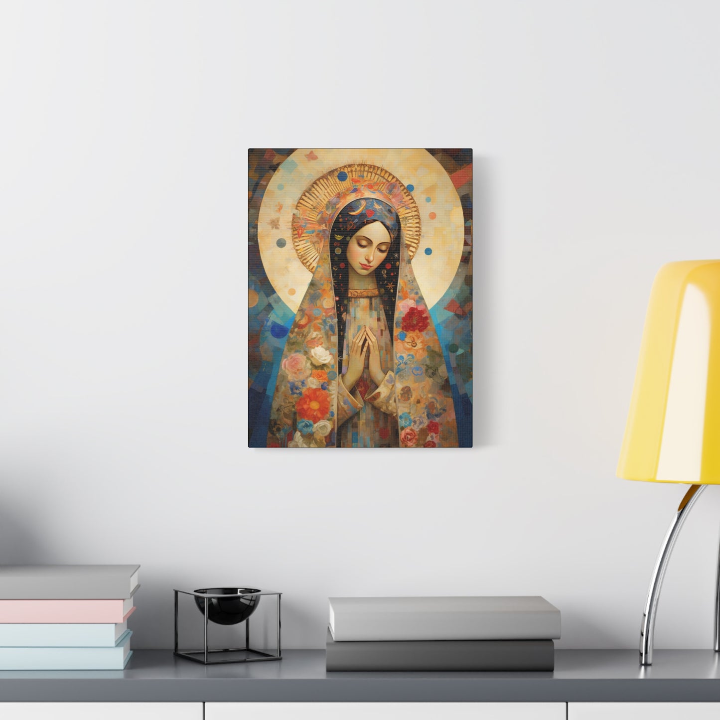 Lady of Guadalupe Icon of Love Museum Wrapped Canvas Print - Multiple Sizes - Catholic Home art