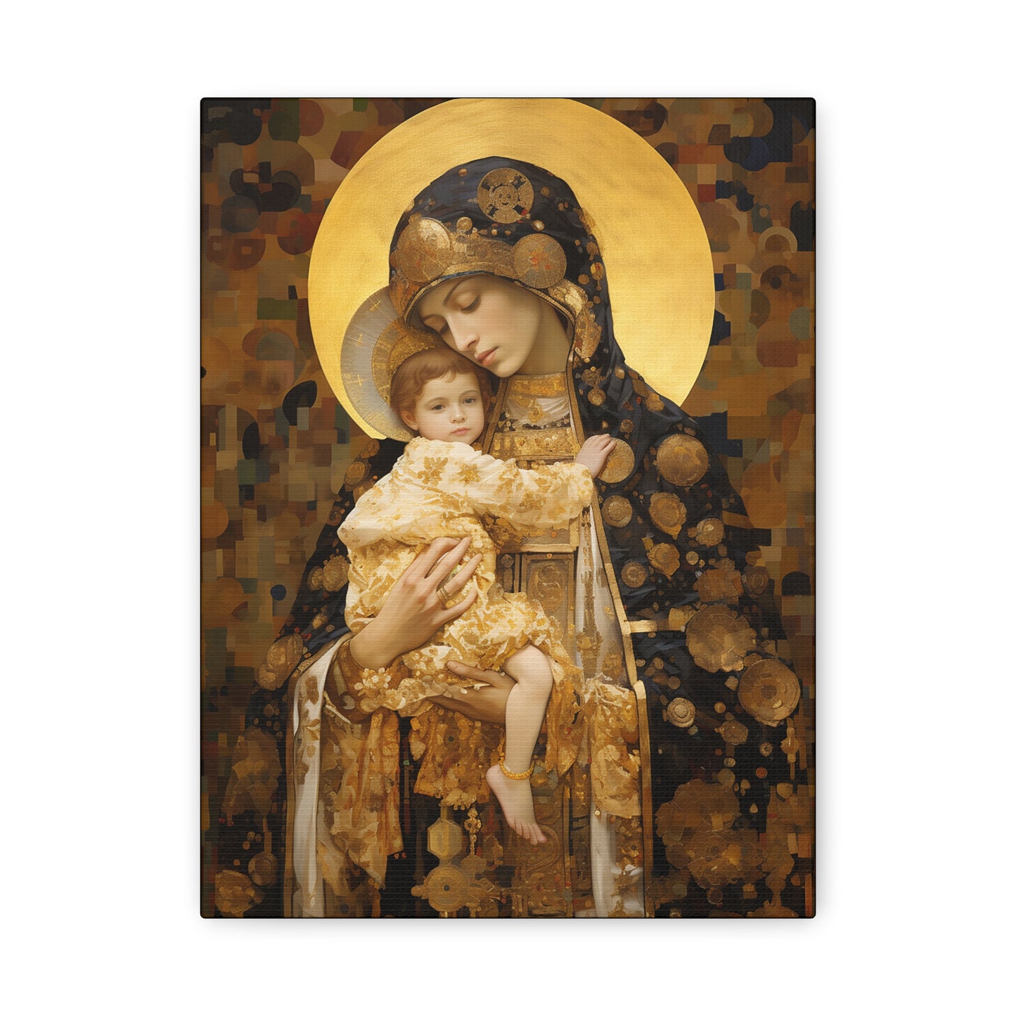 The Light of Love - Museum Wrapped Canvas - Sanctified Souls Print - Religious Art for your Home - The Virgin Mary and The Christ Child