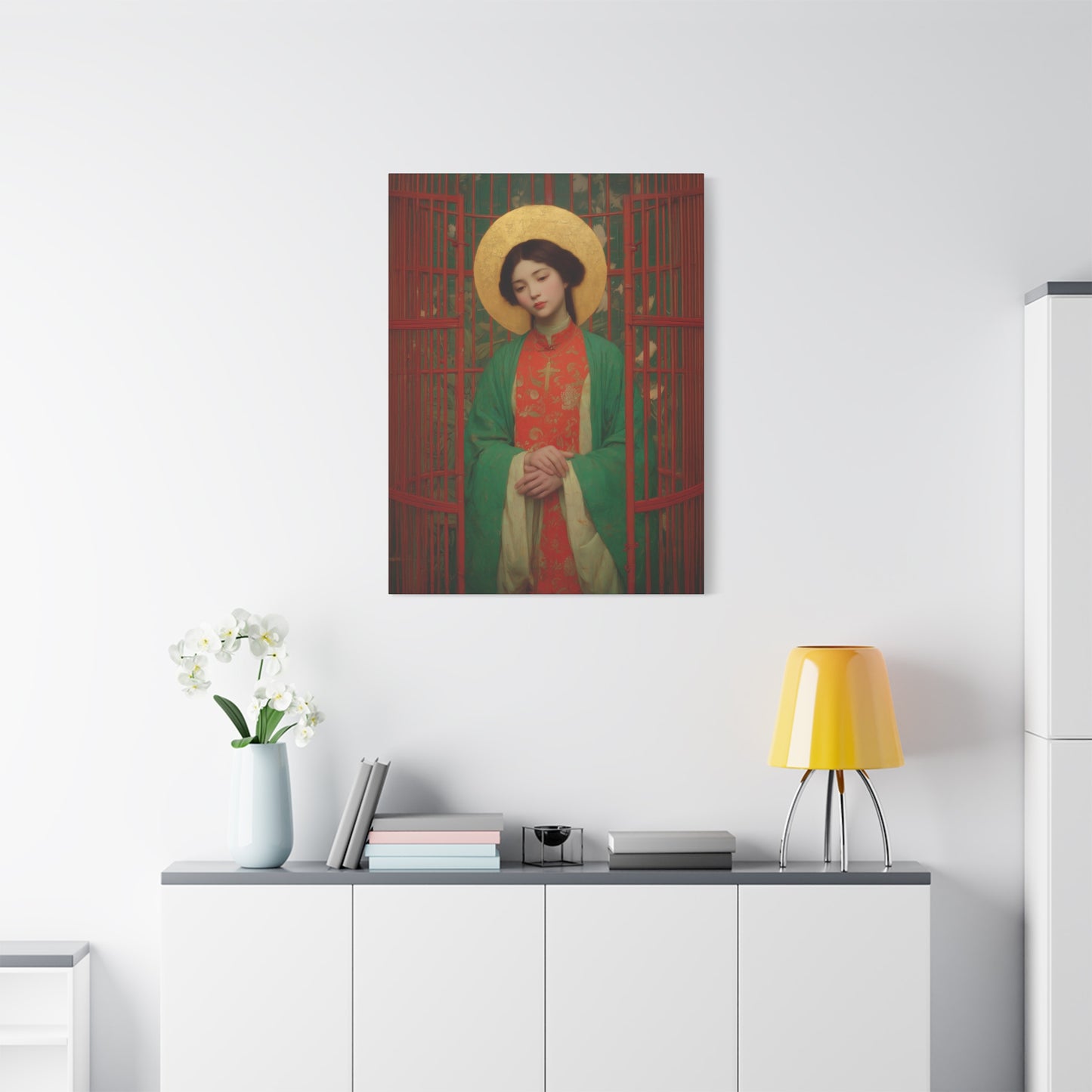 Saint Agnes Tsao Kou Ying - Museum Wrapped Canvas - Sanctified Souls Print - Religious Art for your Home - Catholic Patron Saint Art