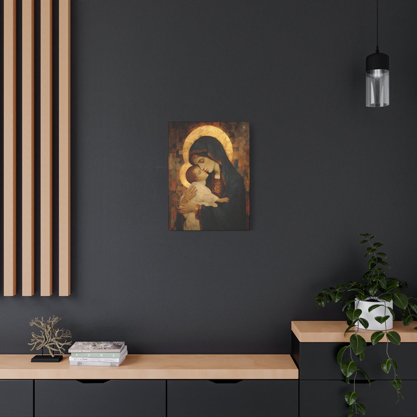 Mother of Mercy - Museum Wrapped Canvas - Sanctified Souls Print - Religious Art for your Home - The Virgin Mary and The Christ Child