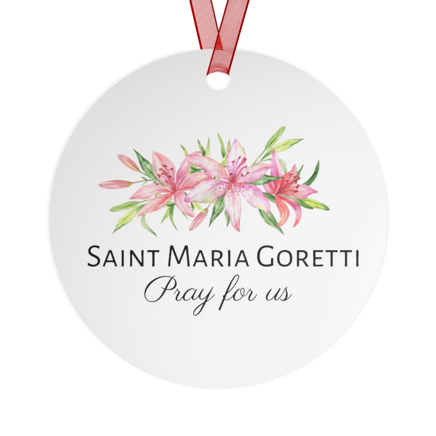 Saint Maria Goretti - Religious Holiday Christmas Ornament and Keepsake - Double sided Keepsake Religious Ornament