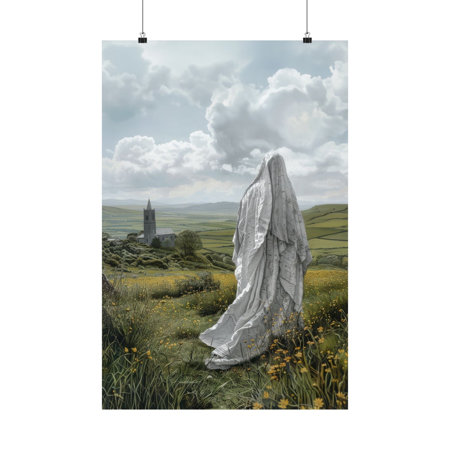 Saint Ælfthryth of Crowland / Saint Alfreda - Sanctified Souls Print - Multiple Sizes - Premium Posters - Catholic Art - Christian painting