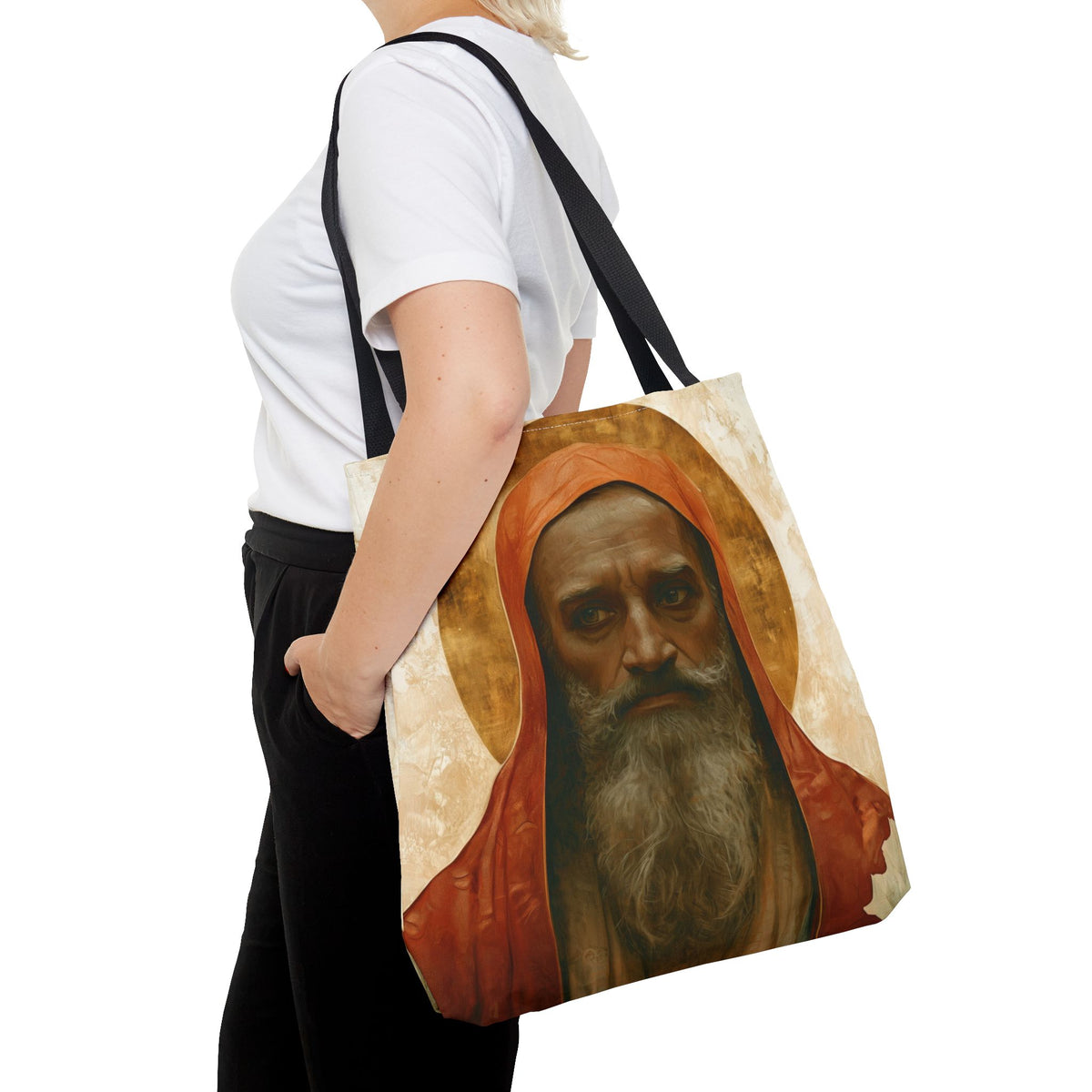 Saint Augustine of Hippo Tote Bag - Large Medium Small Faith Art Bag - Catholic Faith Purse - Religious