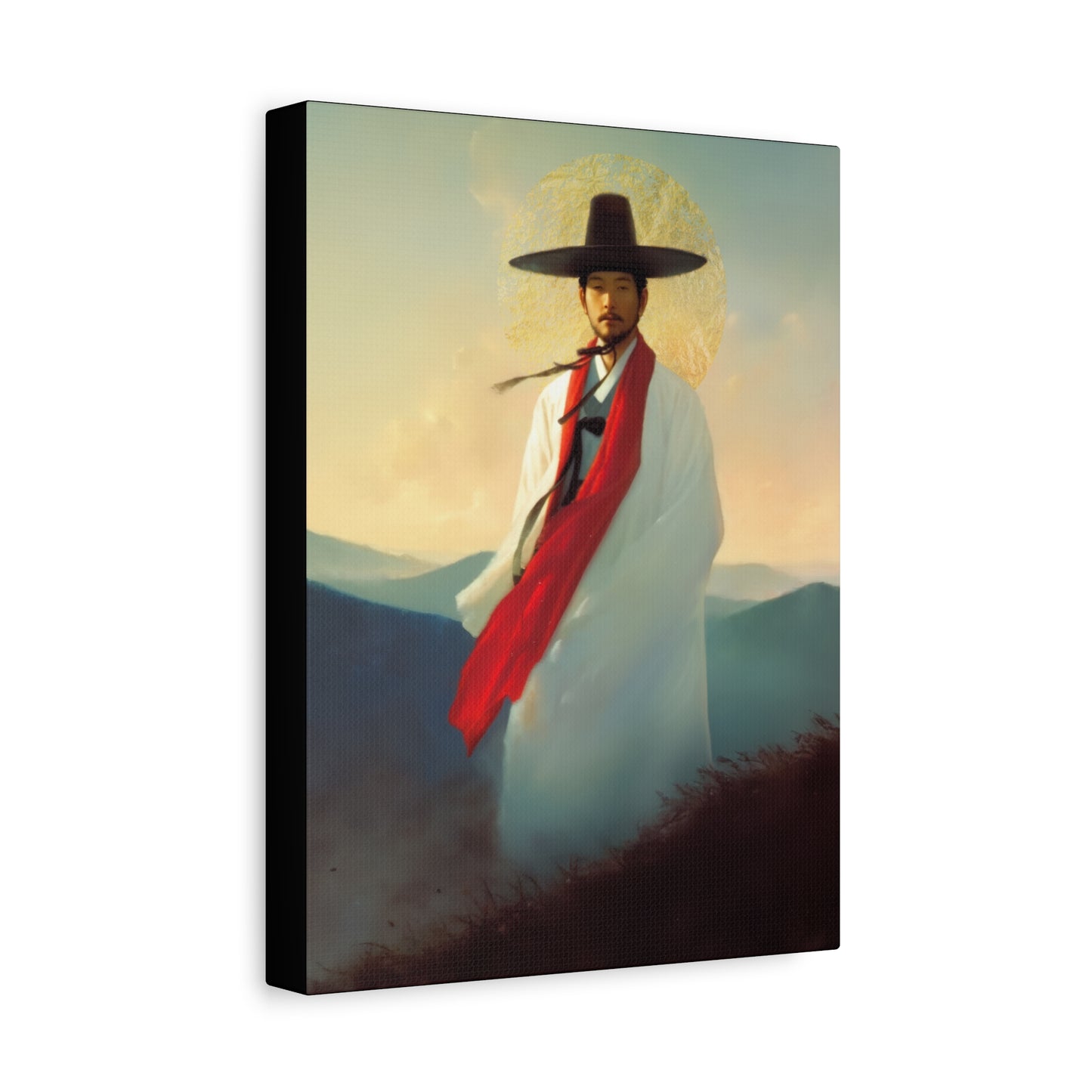 Saint Andrew Kim Taegon - Multiple Sizes - Catholic Home art - Museum Wrapped Canvas - Sanctified Souls Print - Martyr Saint