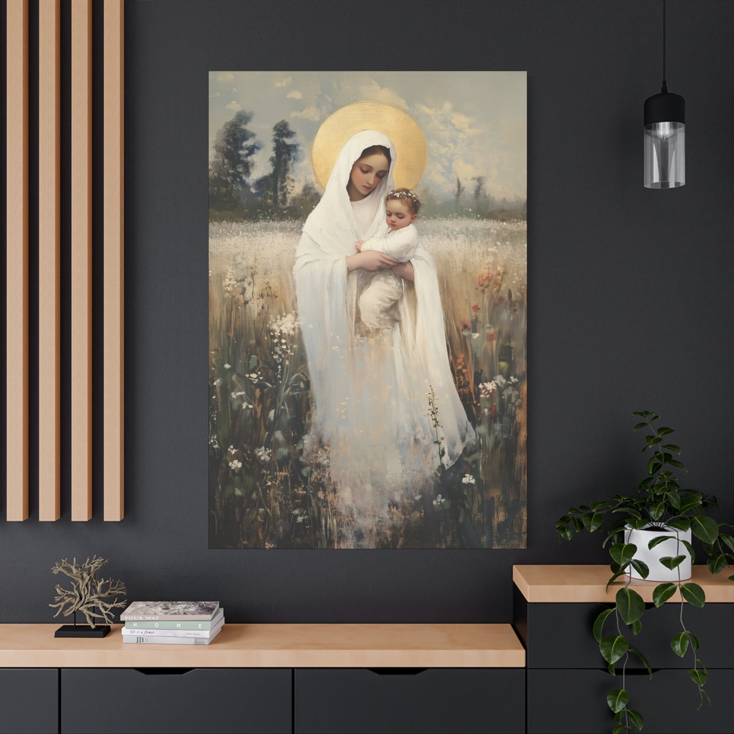 Our Lady of the Prairie - Multiple Sizes - Catholic Home art - Museum Wrapped Canvas - Sanctified Souls Print