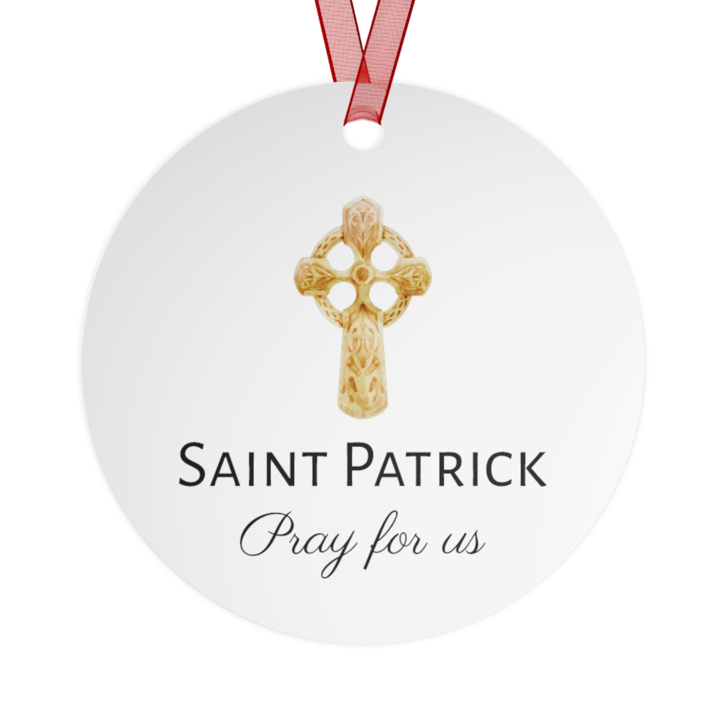 Saint Patrick Ornament - Religious Holiday Christmas Ornament and Keepsake - Double sided Keepsake Religious Ornament