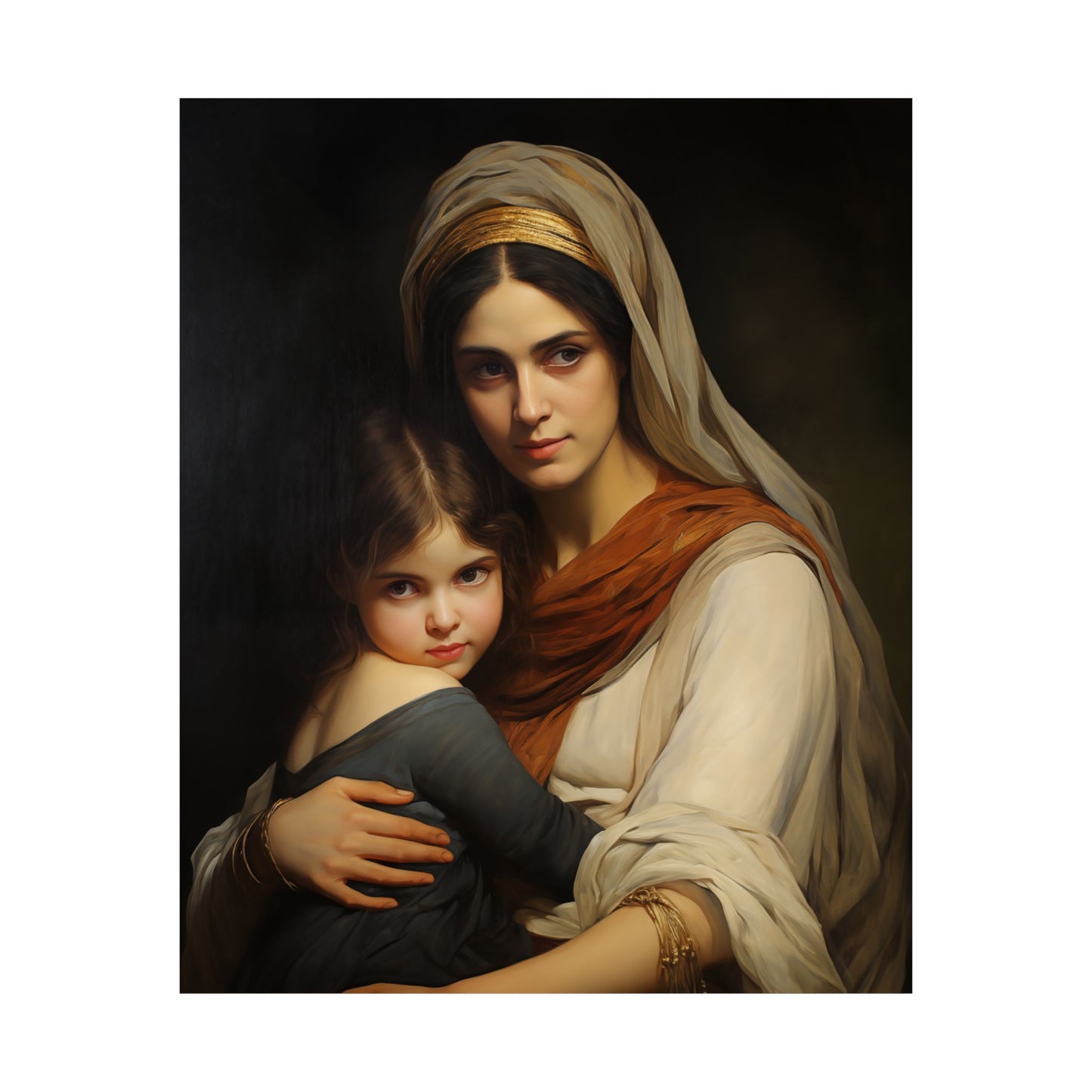 Saint Anne mother to Mary the Blessed Virgin - Sanctified Souls Print - Multiple Sizes - Premium Matte Vertical Posters