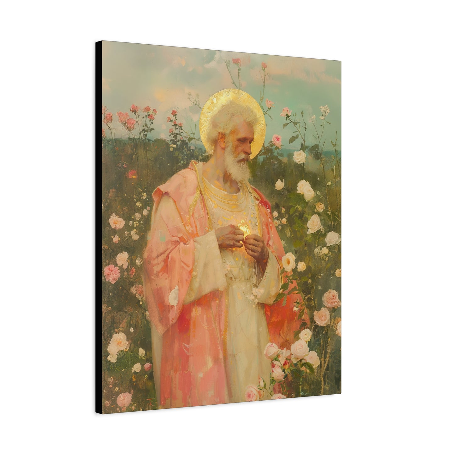 Saint Valentine - Multiple Sizes - Catholic Home art - Museum Wrapped Canvas - Sanctified Souls Print - Catholic Saint Art