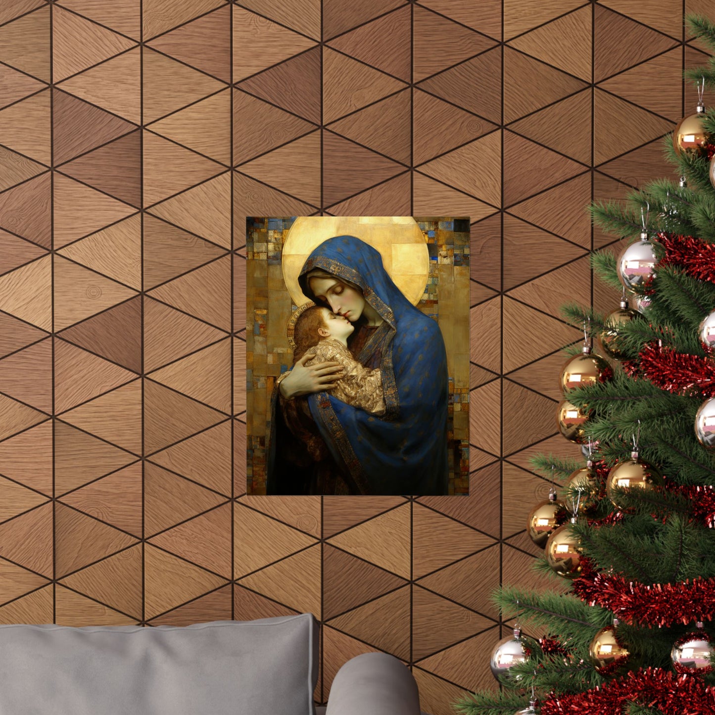 Madonna and Child - Print - Sanctified Souls Print - Multiple Sizes - Premium Matte Vertical Posters - Mary and the Christ Child