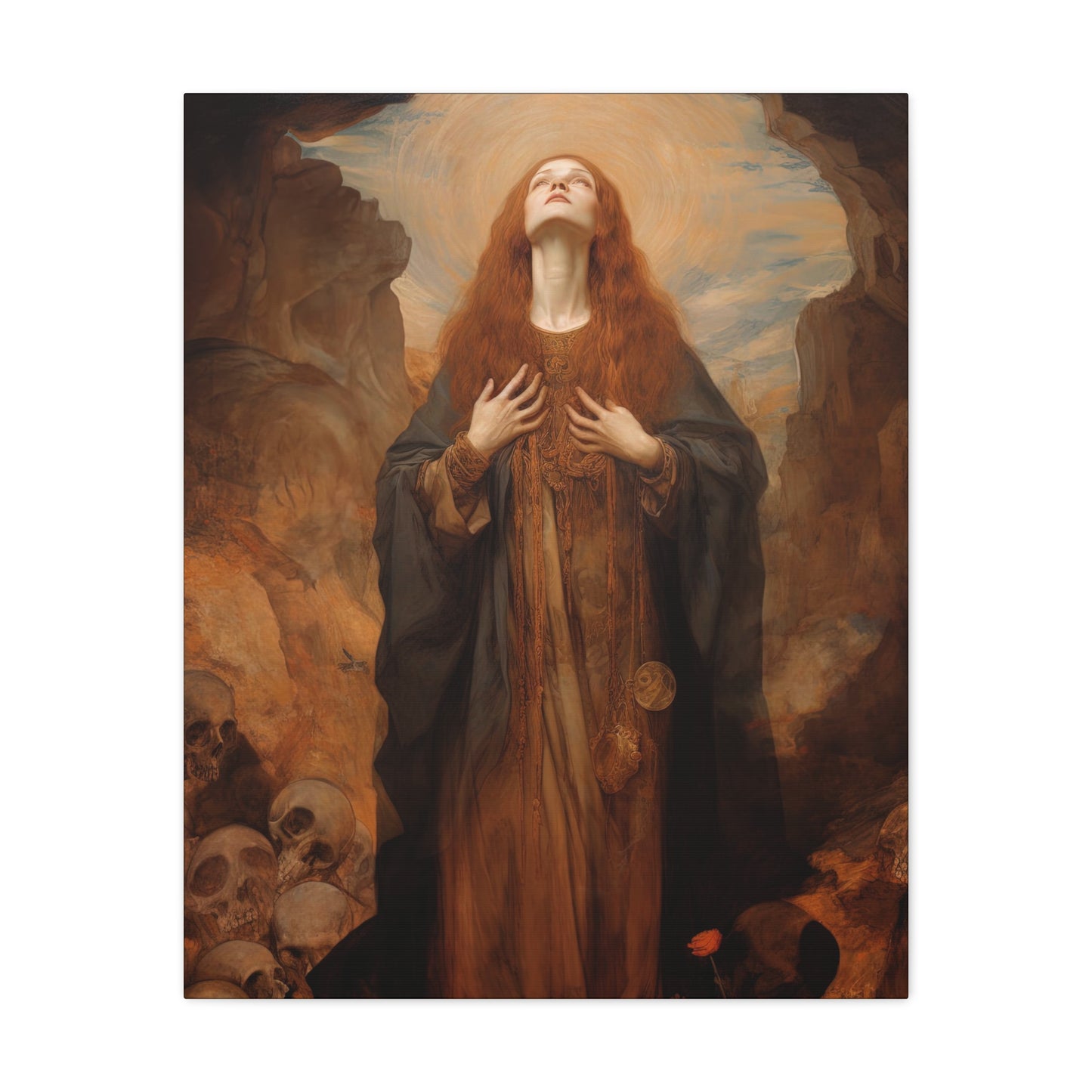 Saint Rosalia - Museum Wrapped Canvas - Sanctified Souls Print - Religious Art for your Home