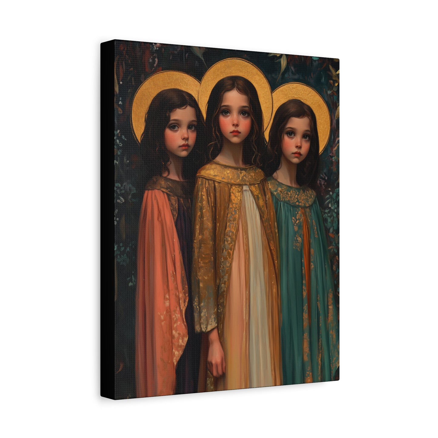 Saints Faith, Hope and Charity - Museum Wrapped Canvas - Print - Religious Art for your Home - Christian print - Prayer Room Catholic Saint