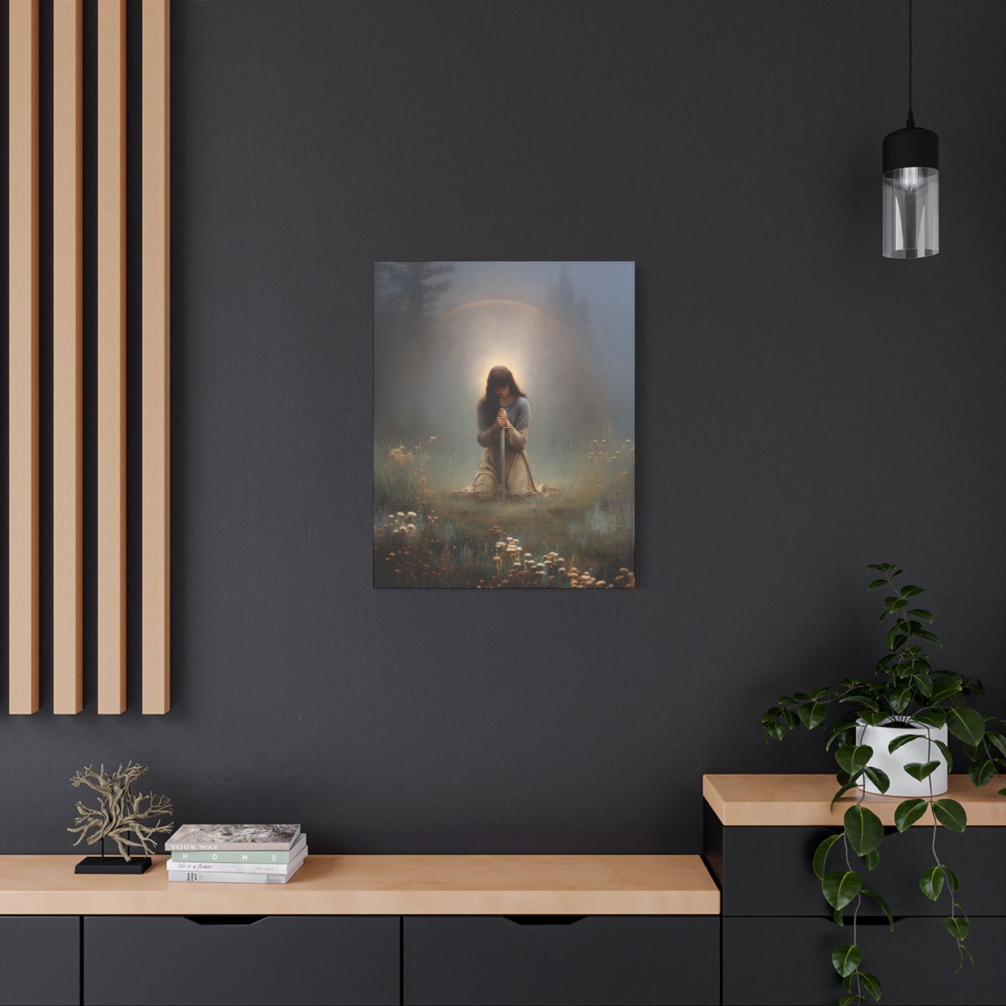 Saint Joan of Arc - Museum Wrapped Canvas - Sanctified Souls Print - Religious Art for your Home - Catholic Patron Saint Art