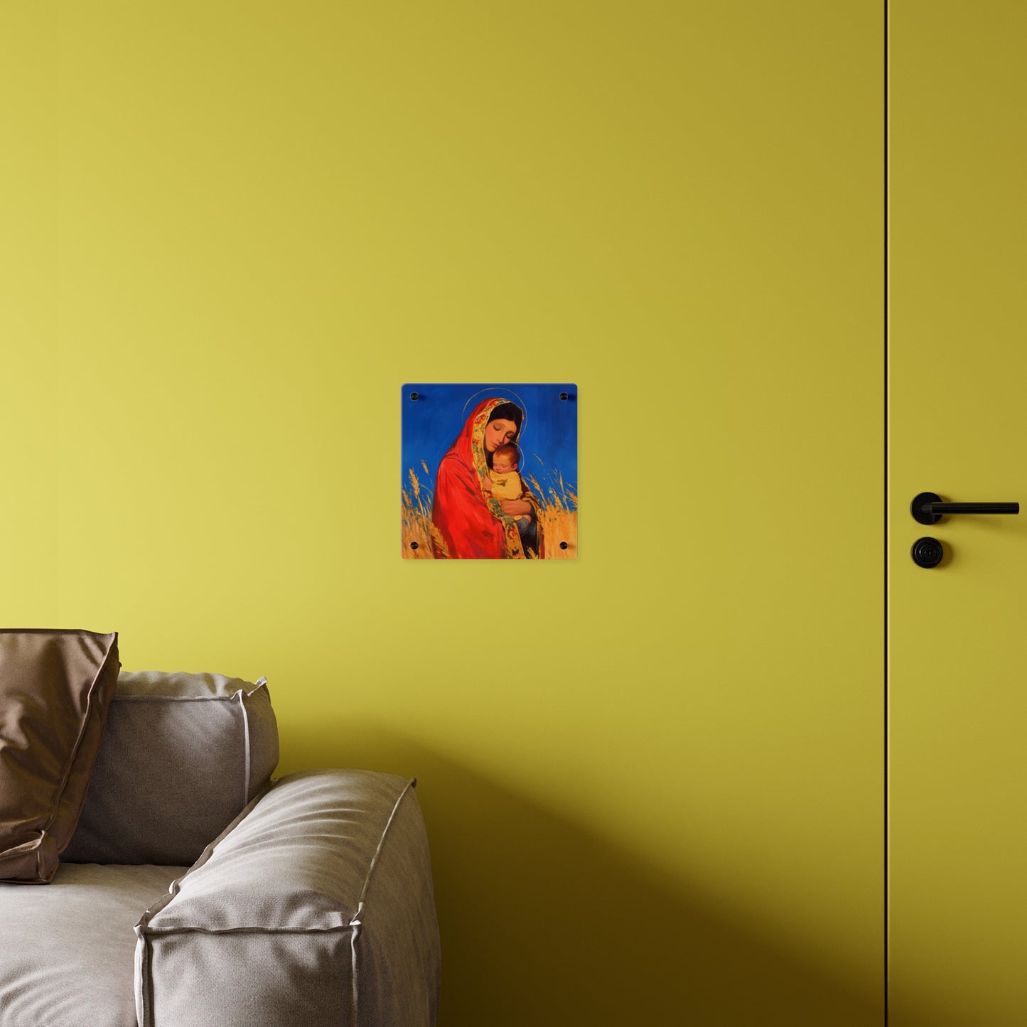 Our Lady of the Harvest - Wall Art Panel - Ready to Hang Acrylic Print - Catholic Saint Art - Patron Saint Print