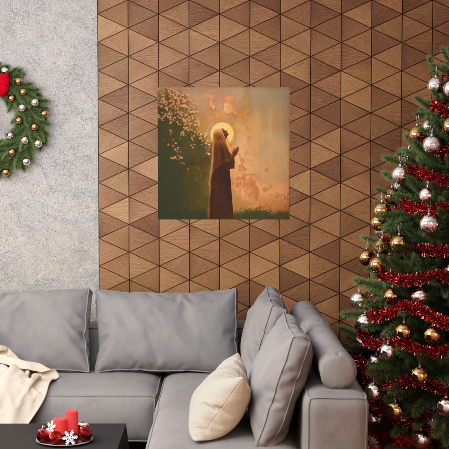 Saint Monica - Sanctified Souls Print - Multiple Sizes - Premium Matte Vertical Posters - Angel Artwork