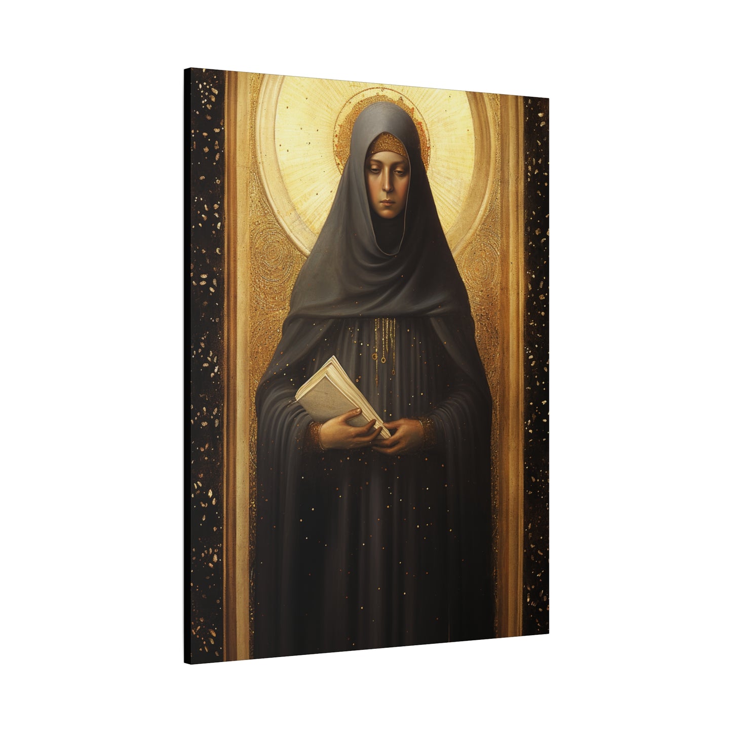 Saint Monica of Hippo - Museum Wrapped Canvas - Sanctified Souls Print - Religious Art for your Home