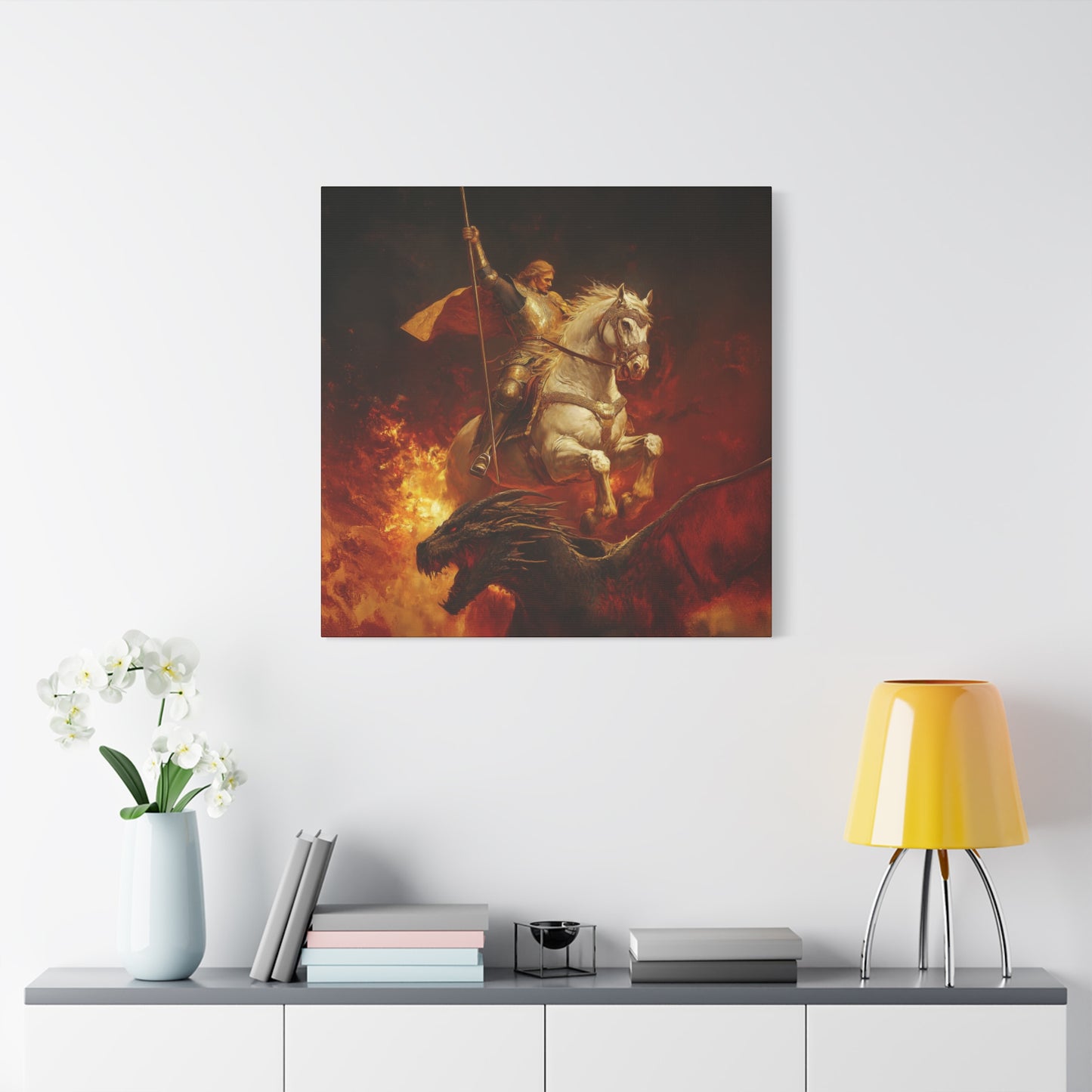 Saint George - Museum Wrapped Canvas - Sanctified Souls Print - Religious Art for your Home - Catholic Patron Saint Art
