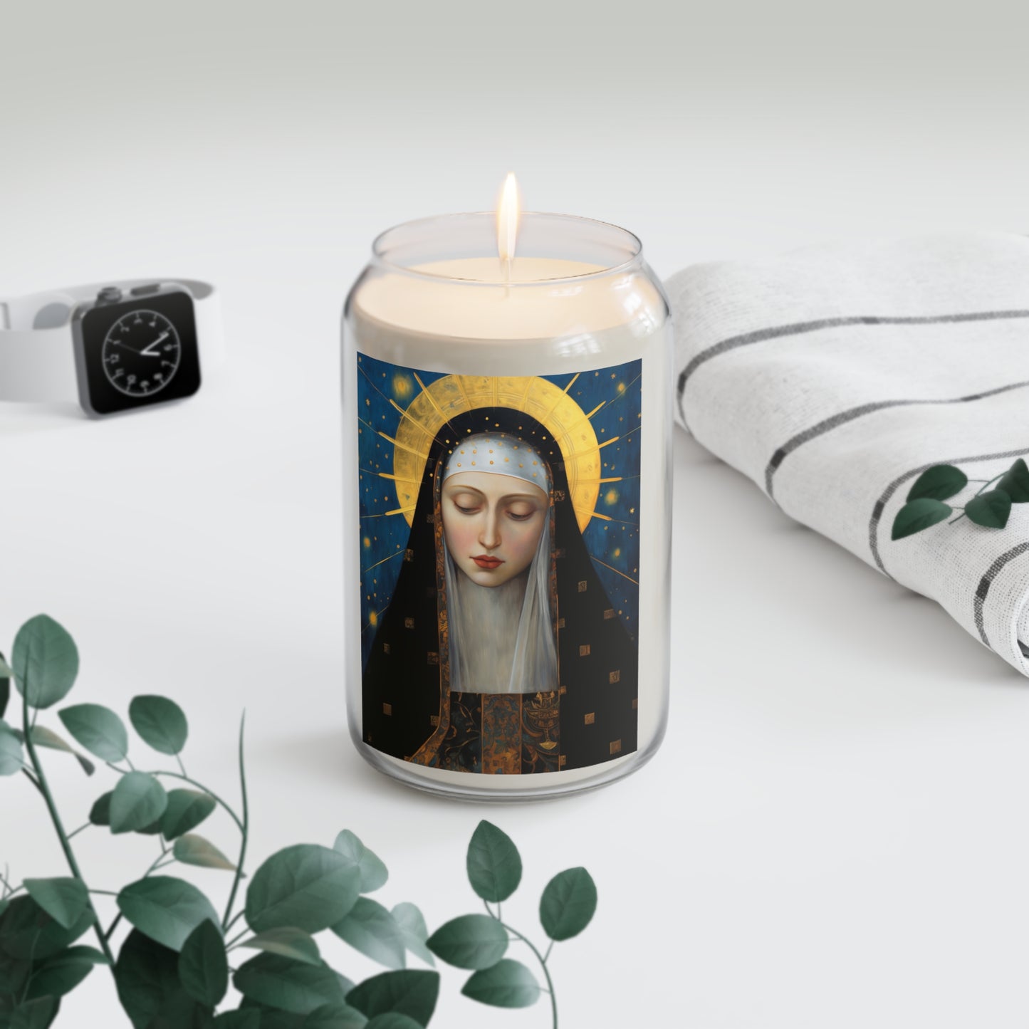Saint Brigid of Sweden - Scented Prayer Candle, 13.75oz - Tall Size - Religious Prayer Candle - Catholic Art - Religious Gift - Fine Art