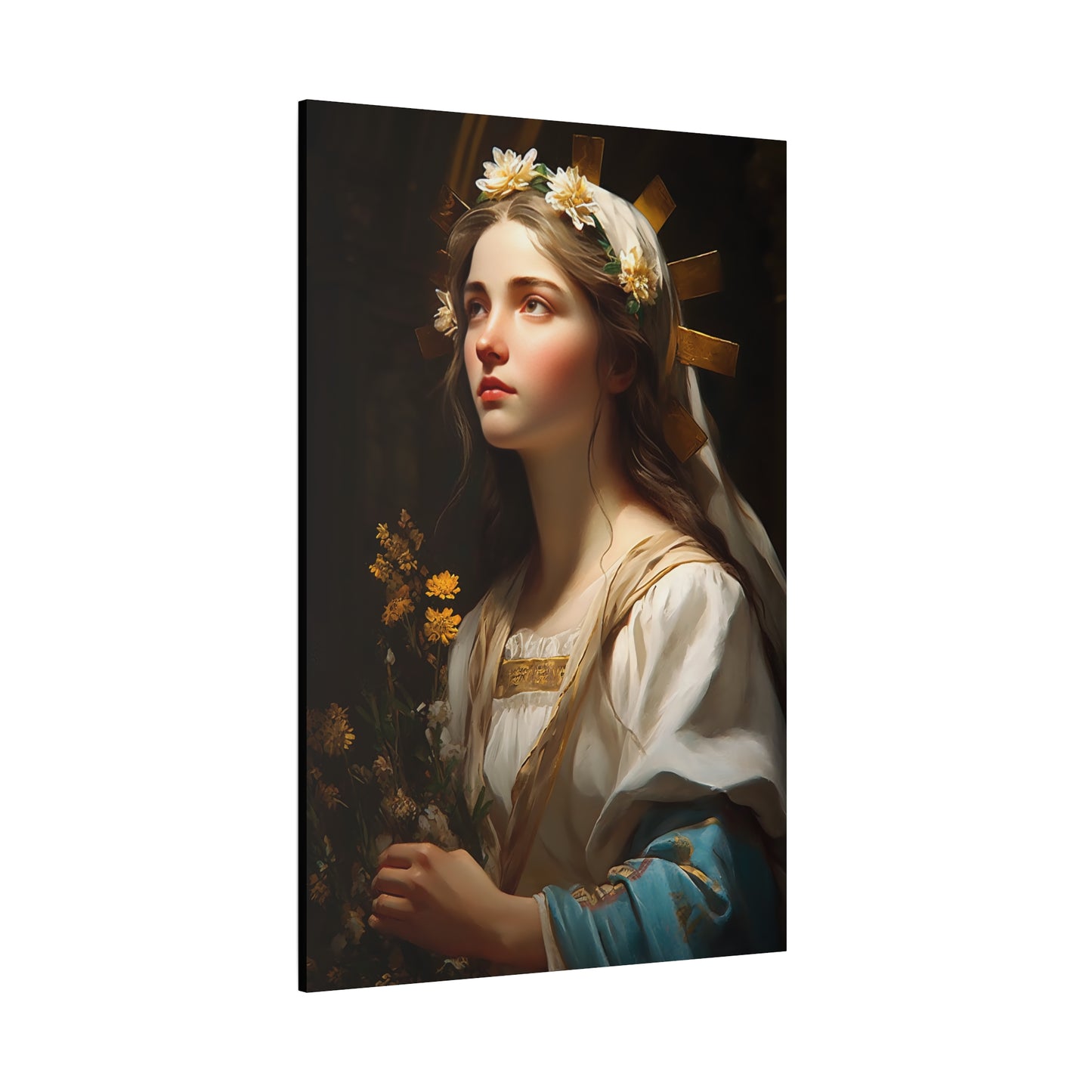 Saint Zita of Lucca - Museum Wrapped Canvas - Sanctified Souls Print - Religious Art for your Home