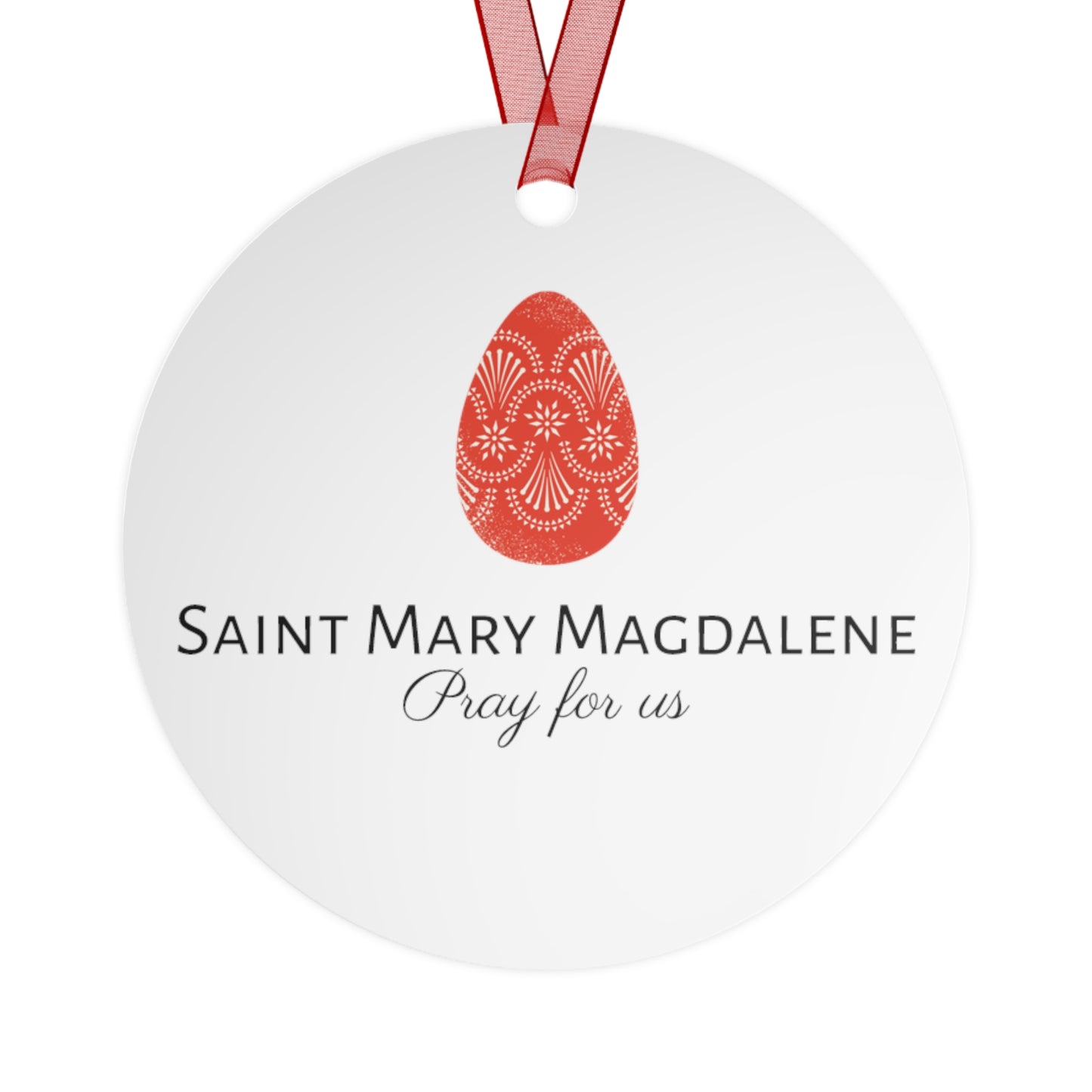 Path to Enlightenment- Mary Magdalene's Awakening Metal Ornament - Religious Holiday Christmas Ornament and Keepsake - Prayer Ornament