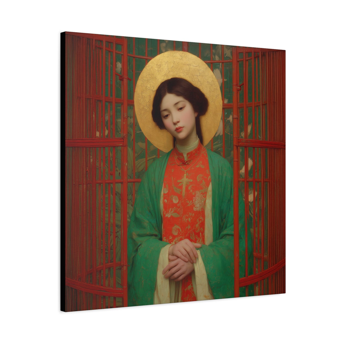 Saint Agnes Tsao Kou Ying - Museum Wrapped Canvas - Sanctified Souls Print - Religious Art for your Home - Catholic Patron Saint Art