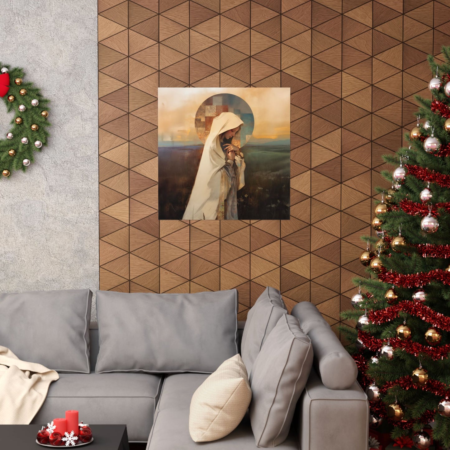 Our Lady of the Prairie - Sanctified Souls Print - Multiple Sizes - Premium Posters - Catholic Art - Christian Home