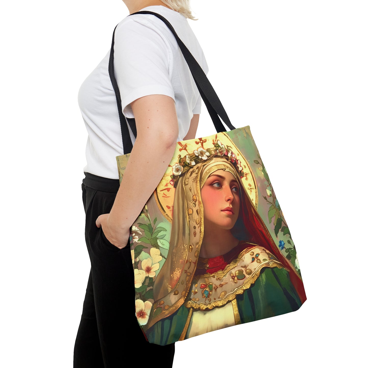 Saint Matilda of Germany Tote Bag - Purse - Three sizes - Large Medium Small Faith Art Bag - Catholic faith carry-all purse - Double Sided