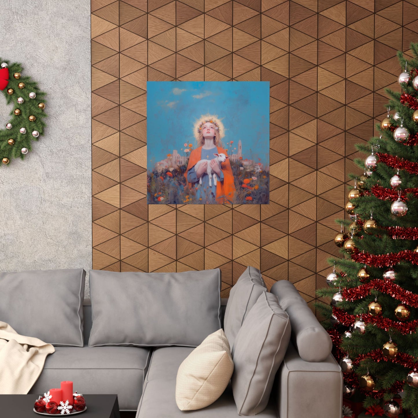 Saint Agnes of Rome - Sanctified Souls Print - Multiple Sizes - Premium Matte Vertical Posters - Patron Saint Art