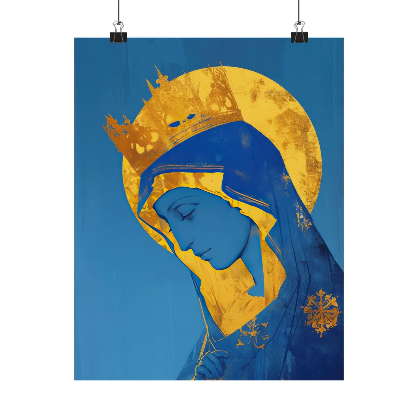 Mother Mary - Light of All Faithful Poster Print - Sanctified Souls Print - Multiple Sizes - Premium Posters - Catholic Art - Virgin Mary