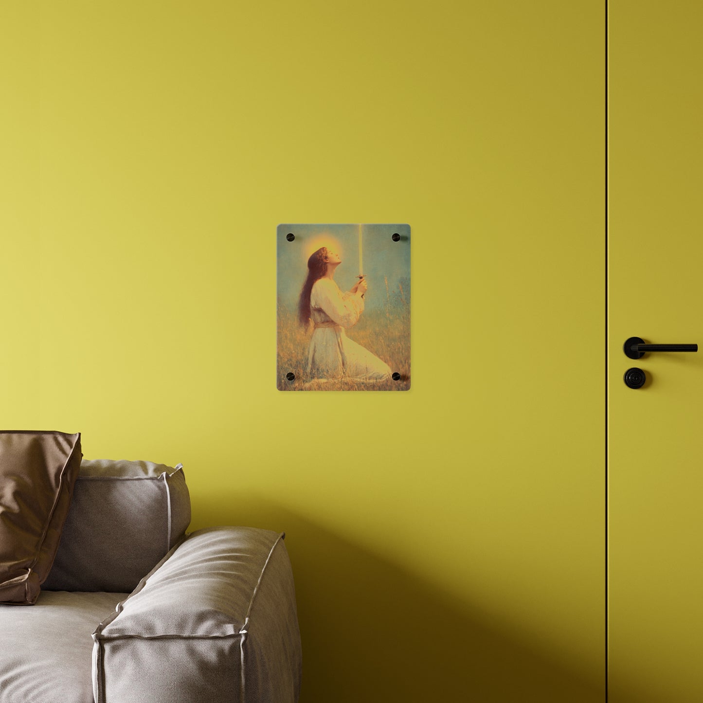 Saint Joan of Arc Wall Art Panel - Ready to Hang Acrylic Print - Catholic Saint Art - Patron Saint Print - No Frame needed