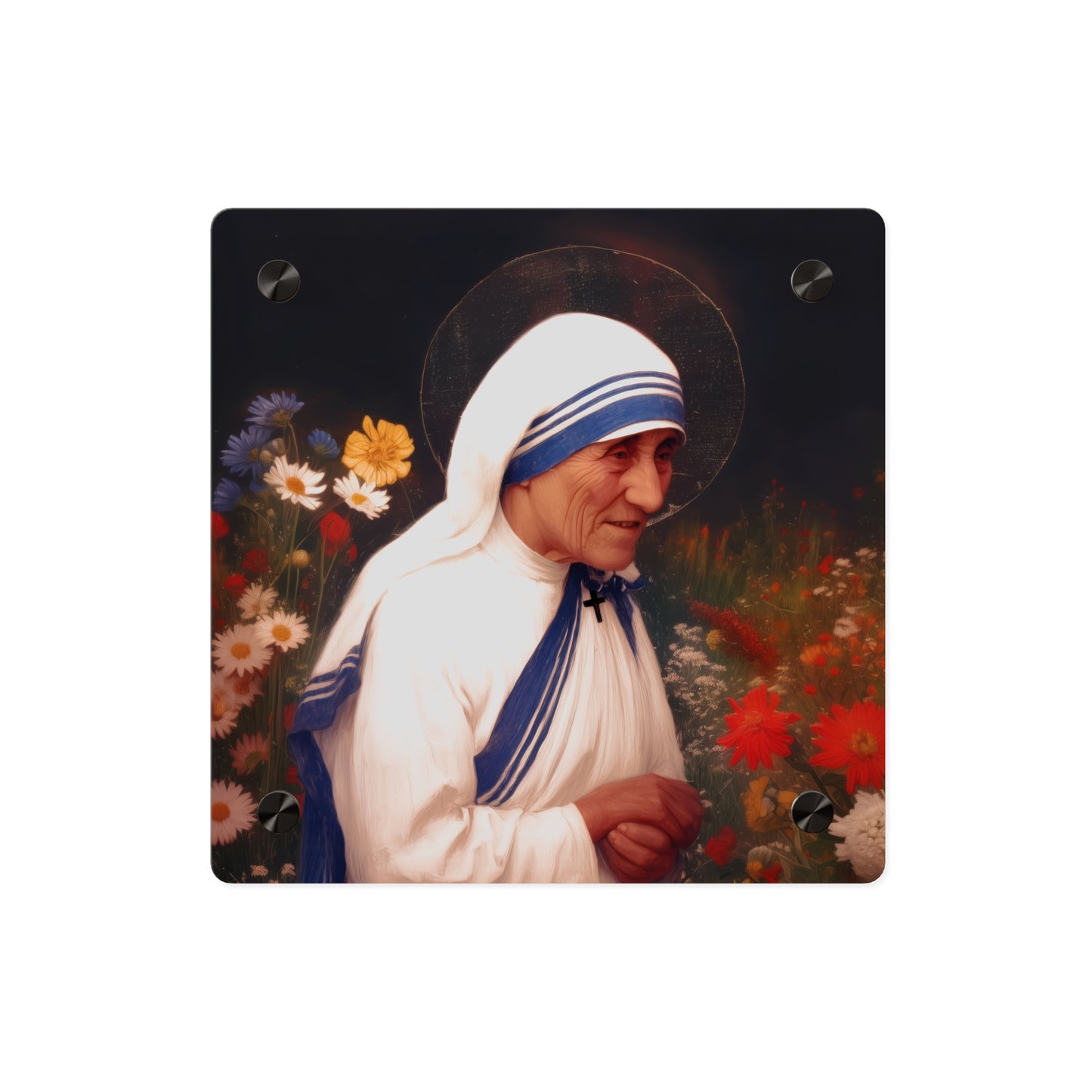 Saint Teresa of Calcutta Wall Art Panel - Ready to Hang Acrylic Print - Catholic Saint Art - Patron Saint Print - No Frame needed