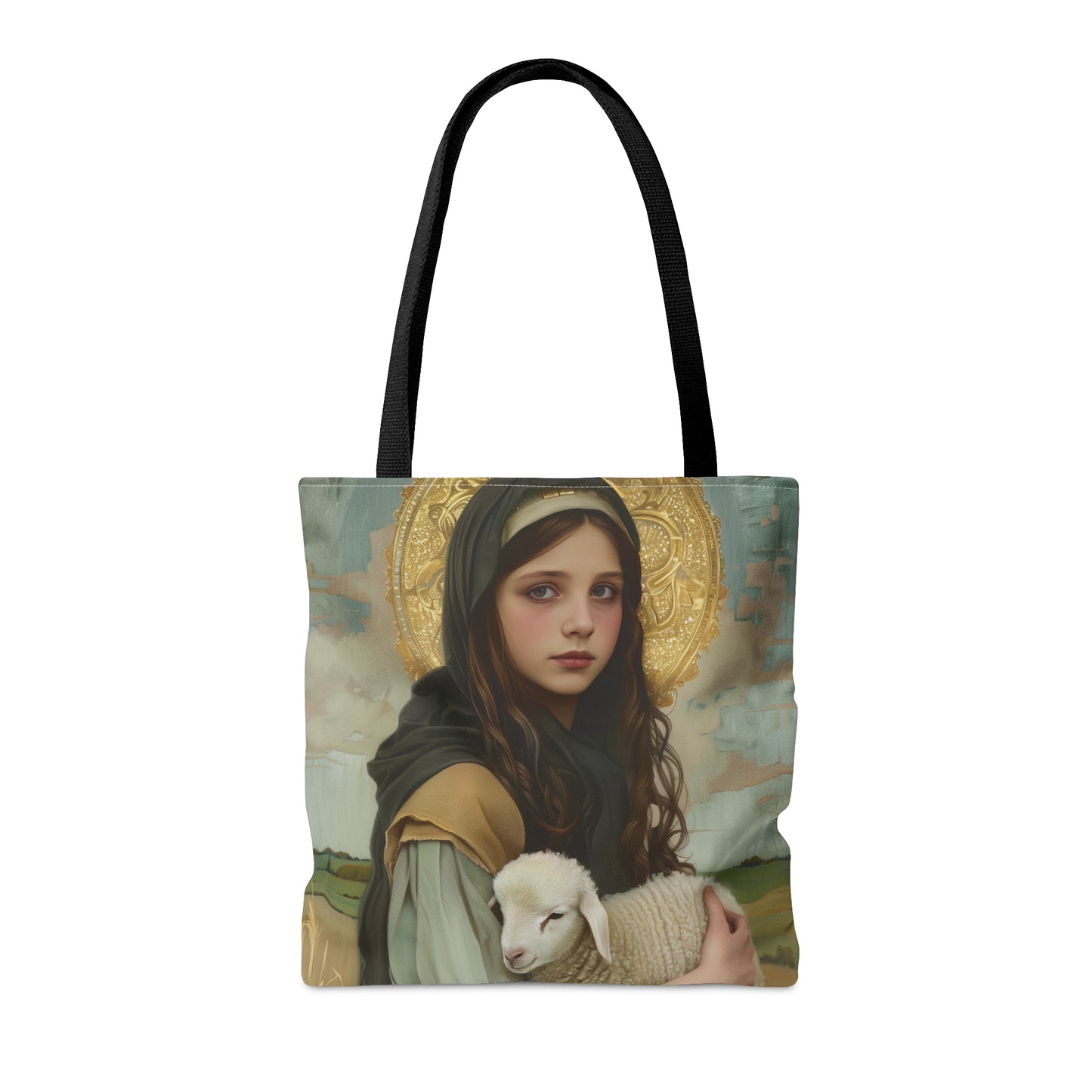 Saint Belina Tote Bag - Purse - Three sizes - Large Medium Small Faith Art Bag - Catholic faith inspired carry-all purse - Double Sided Bag