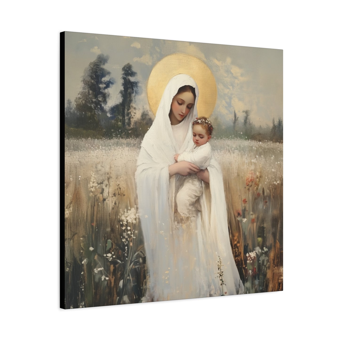 Our Lady of the Prairie - Multiple Sizes - Catholic Home art - Museum Wrapped Canvas - Sanctified Souls Print