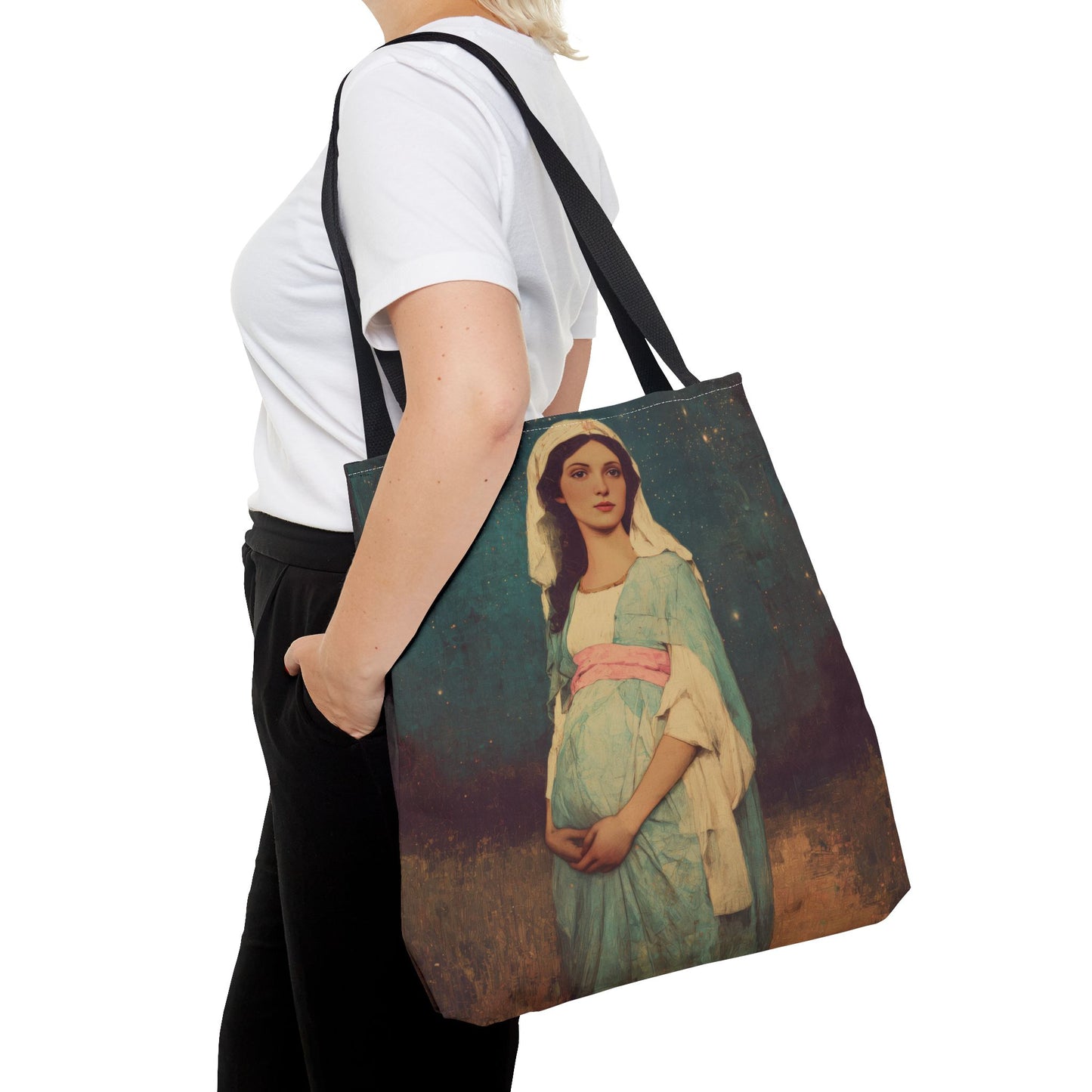 Our Lady of 'O' - Our Lady of Expectation - Mother Mary - Marian Art - Tote Bag - Large Medium Small Faith Art Bag - Tote Purse